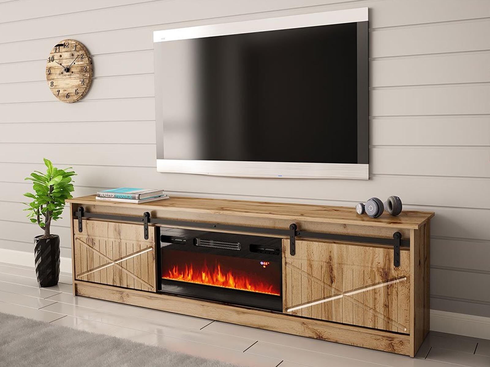 Tv-meubel met haard