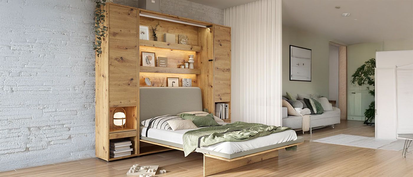 Opklapbed CONCEPTION PRO artisan eik (verticaal)