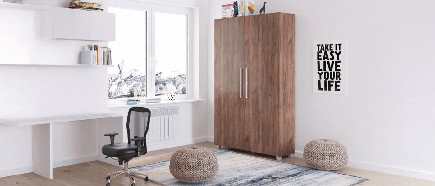 Opklapbed TEMA truffel eik