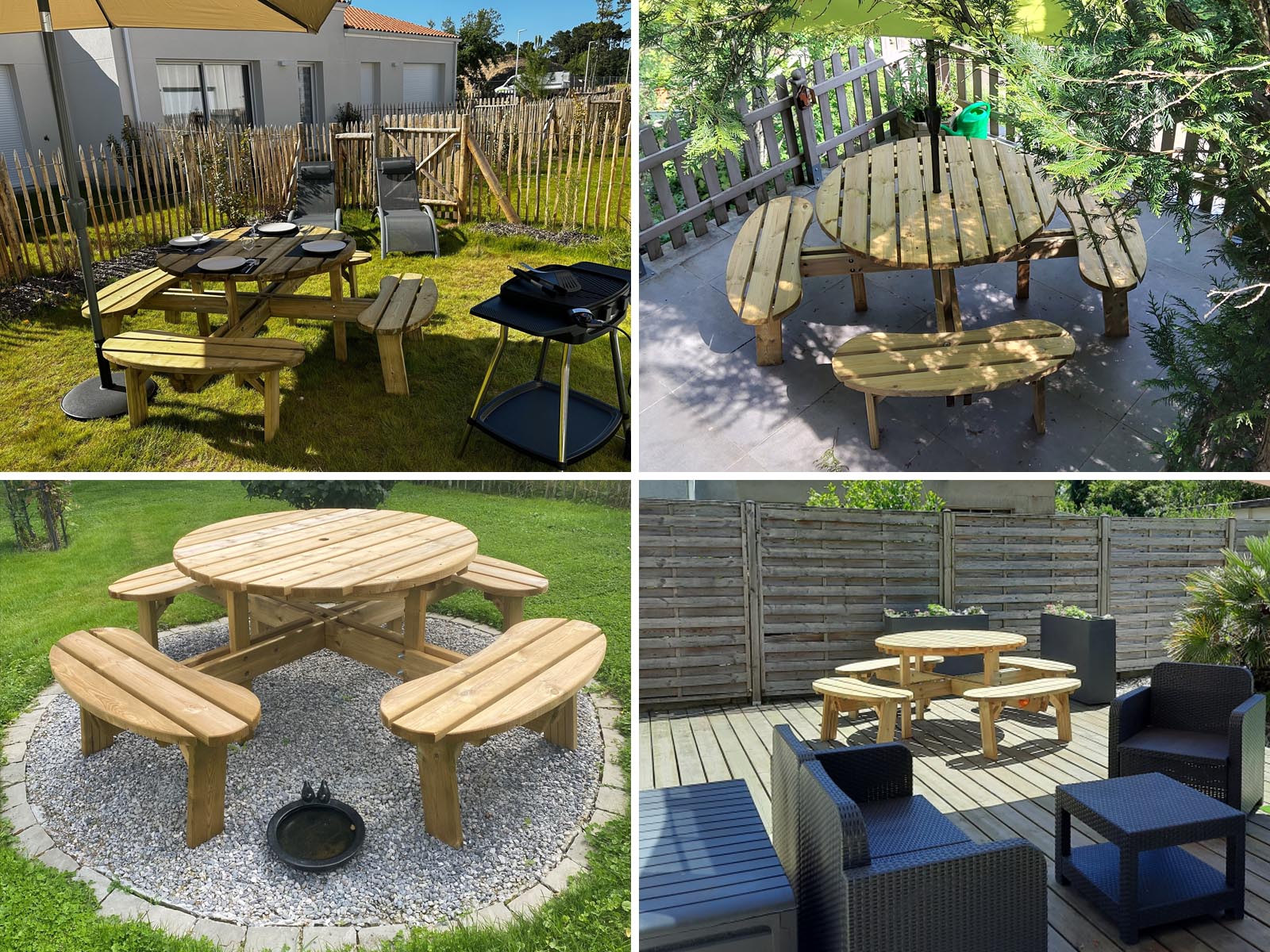 Ronde picknicktafel TRAPANI