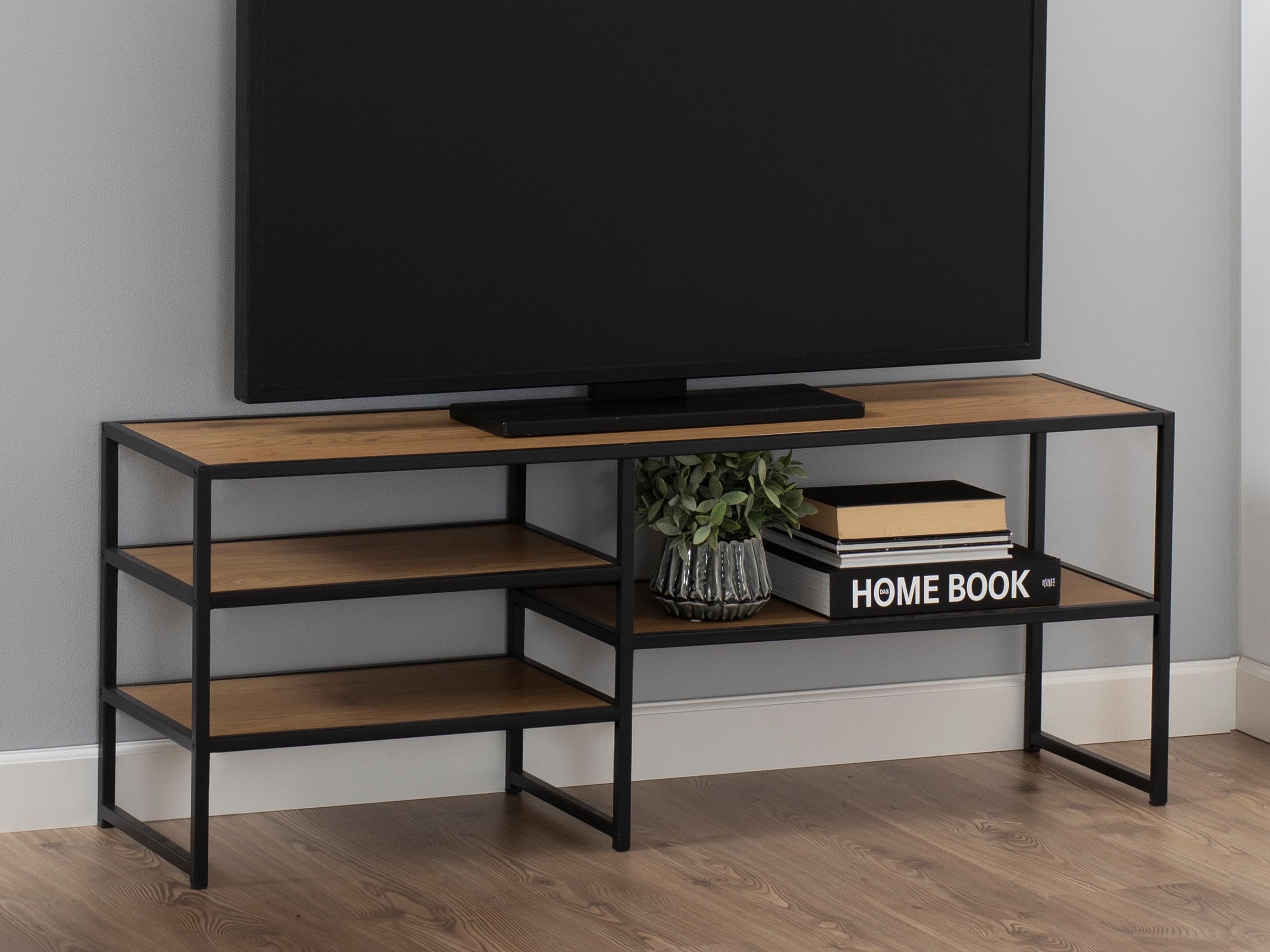 Tv-meubel SCALA 120 cm wilde eik/zwart