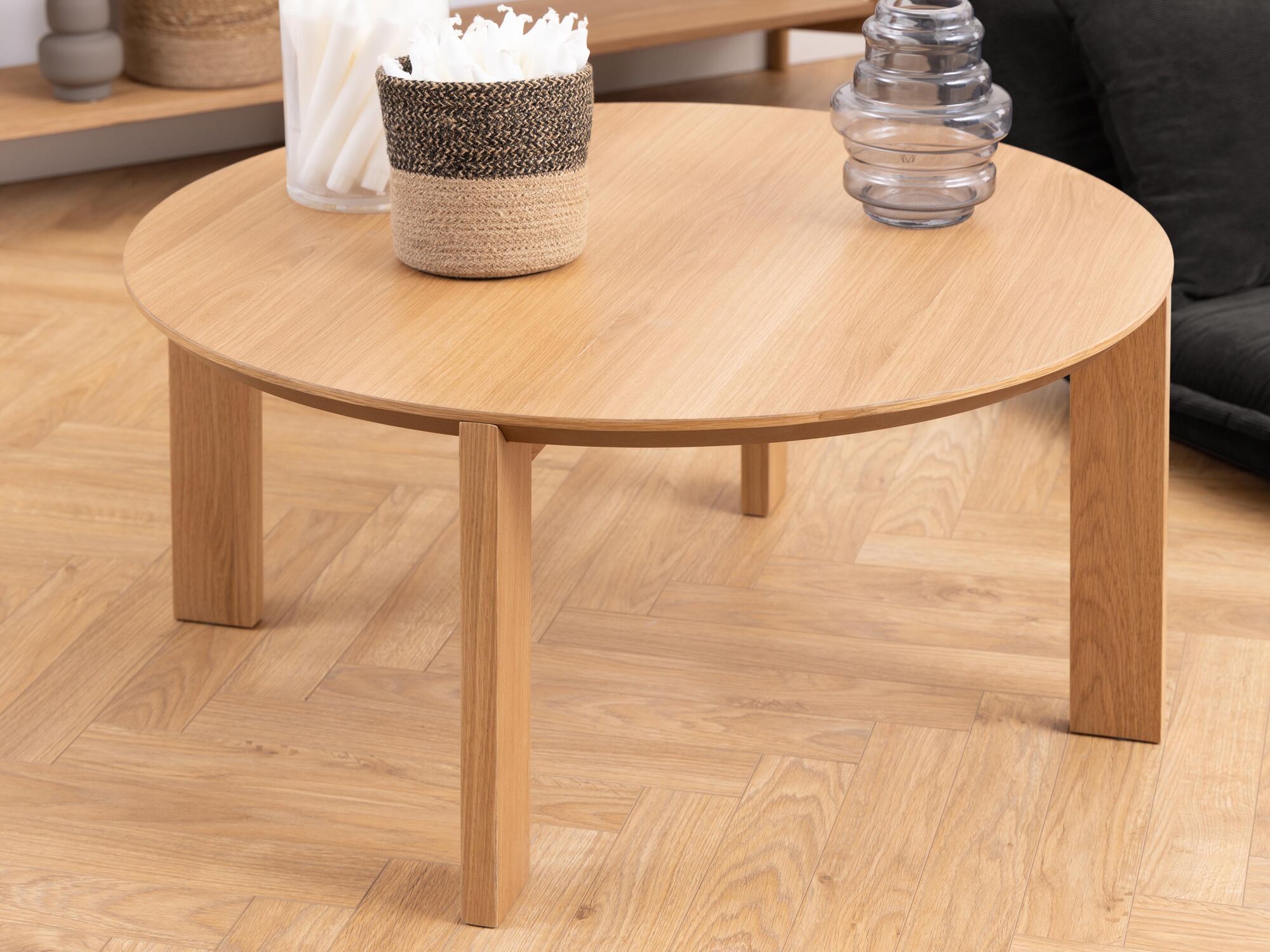 Ronde salontafel MAXIMA Ø90 cm eik
