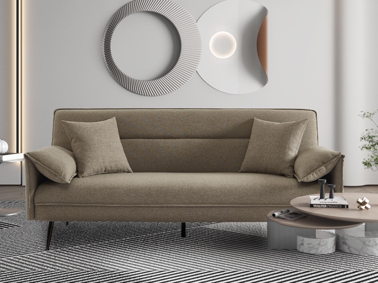 Slaapbank SVILAR 2 plaatsen beige 