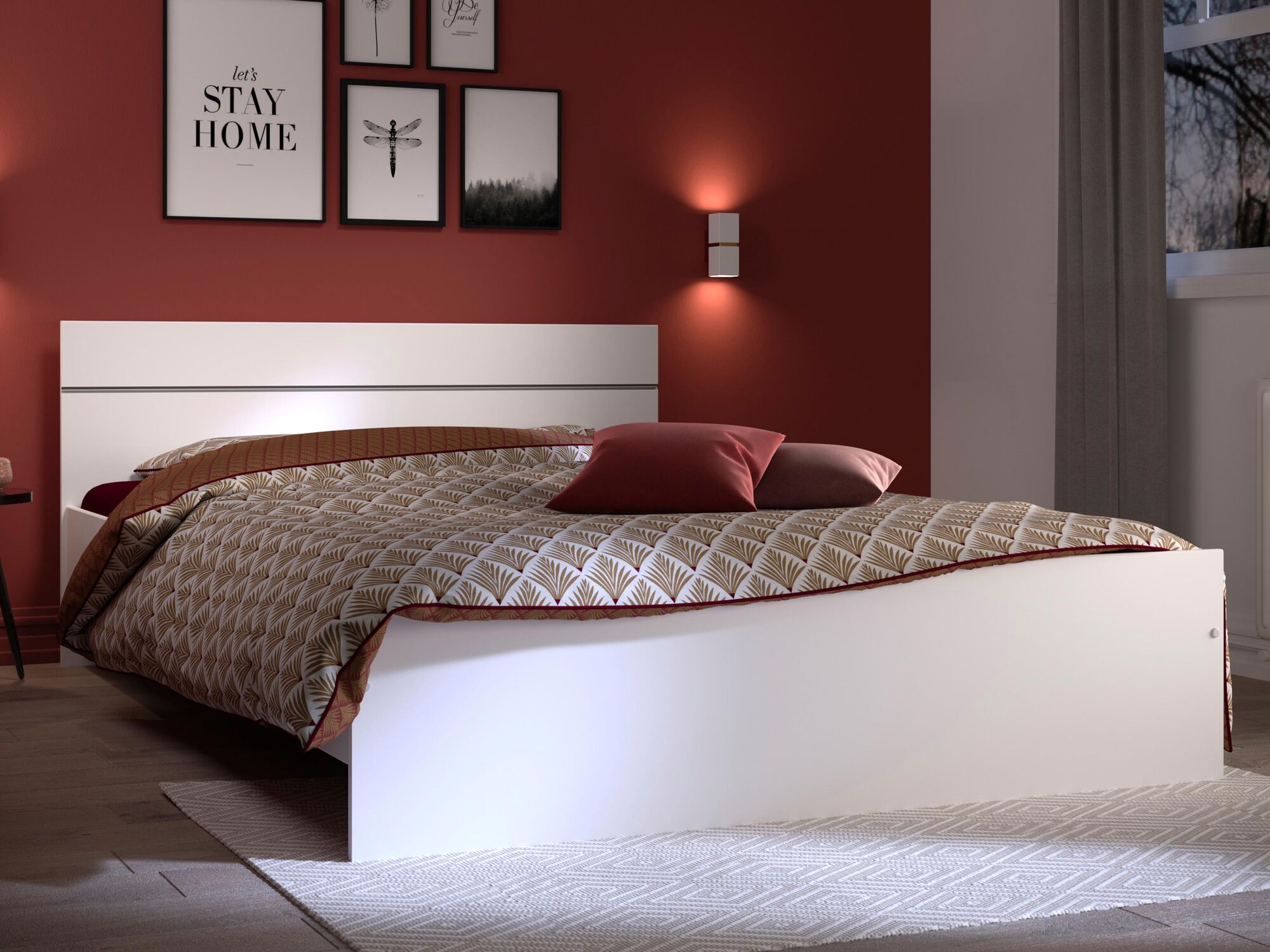 Bed SOLLY 140x190 cm wit 