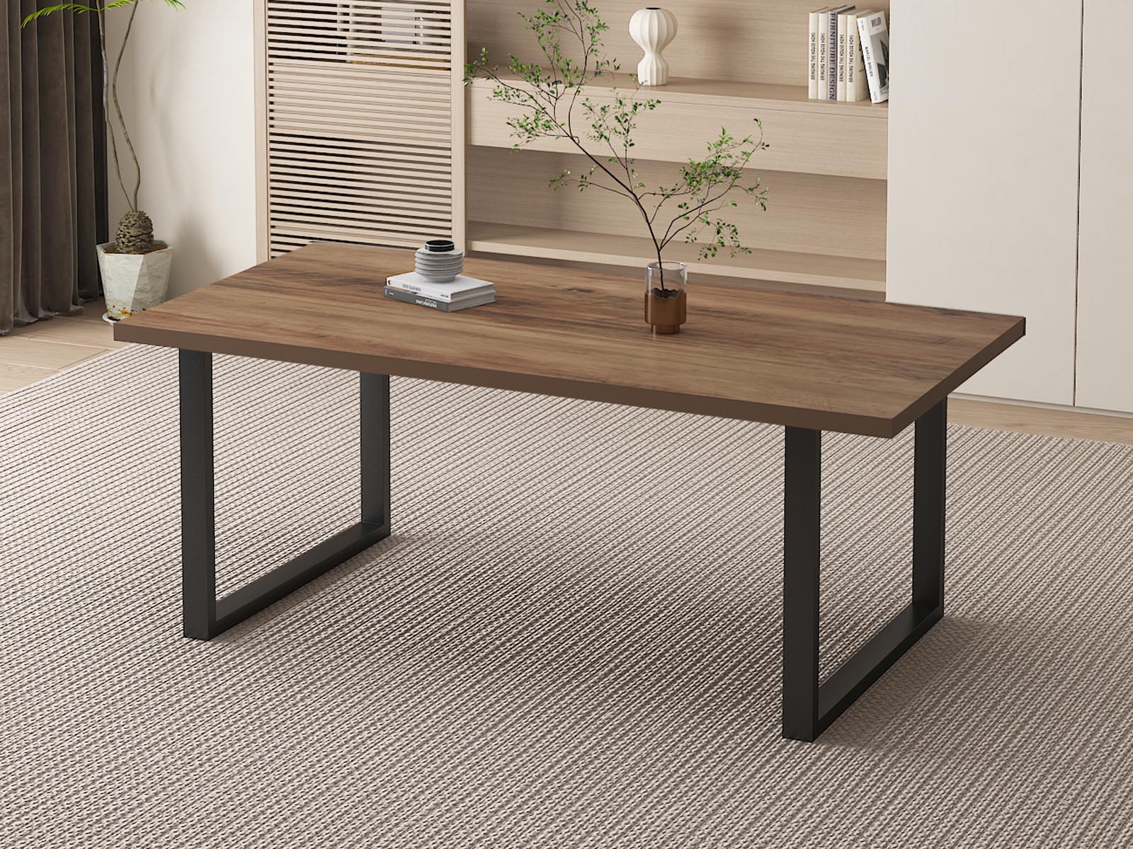 Rechthoekige eettafel ALEMARA 180x cm mangolia 