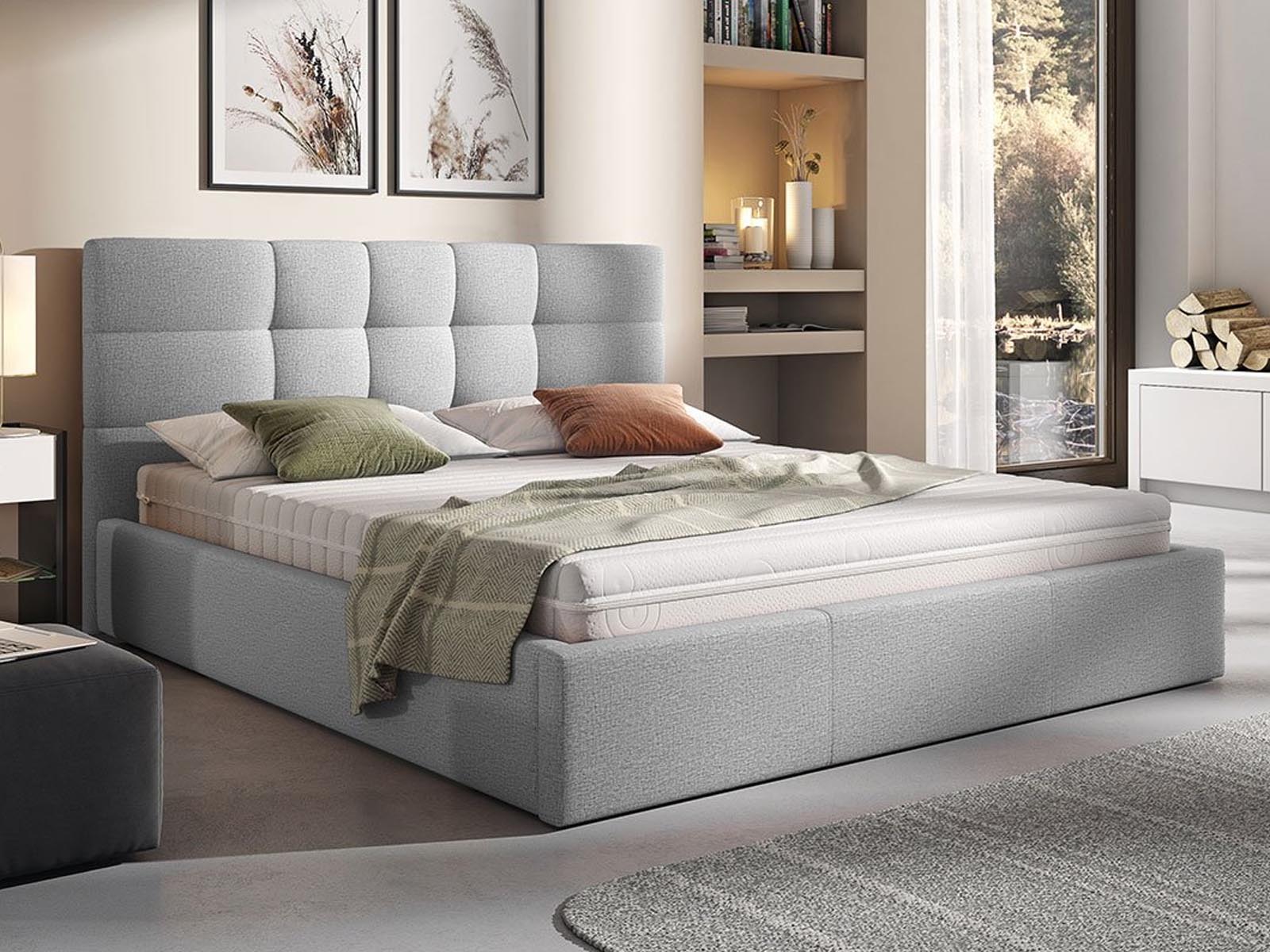 Tweepersoonsbed SWIFTIE 180x200 cm lichtgrijs 