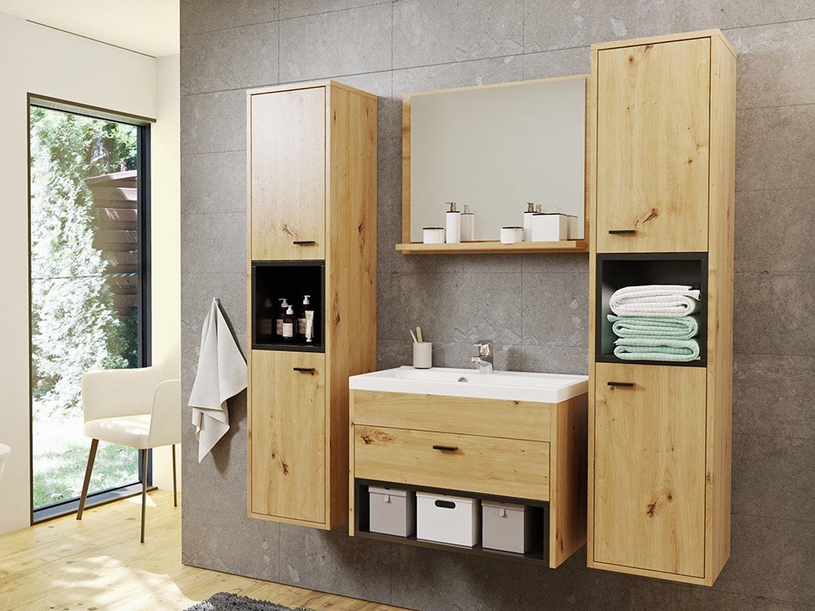 Complete badkamer OLIVOGA 5 deuren artisan eik 