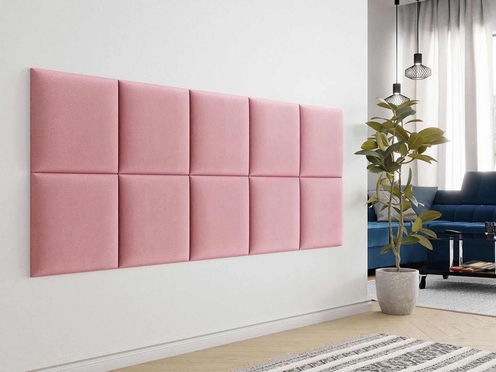 Wandpaneel SAKURA 42x42 cm stof roze