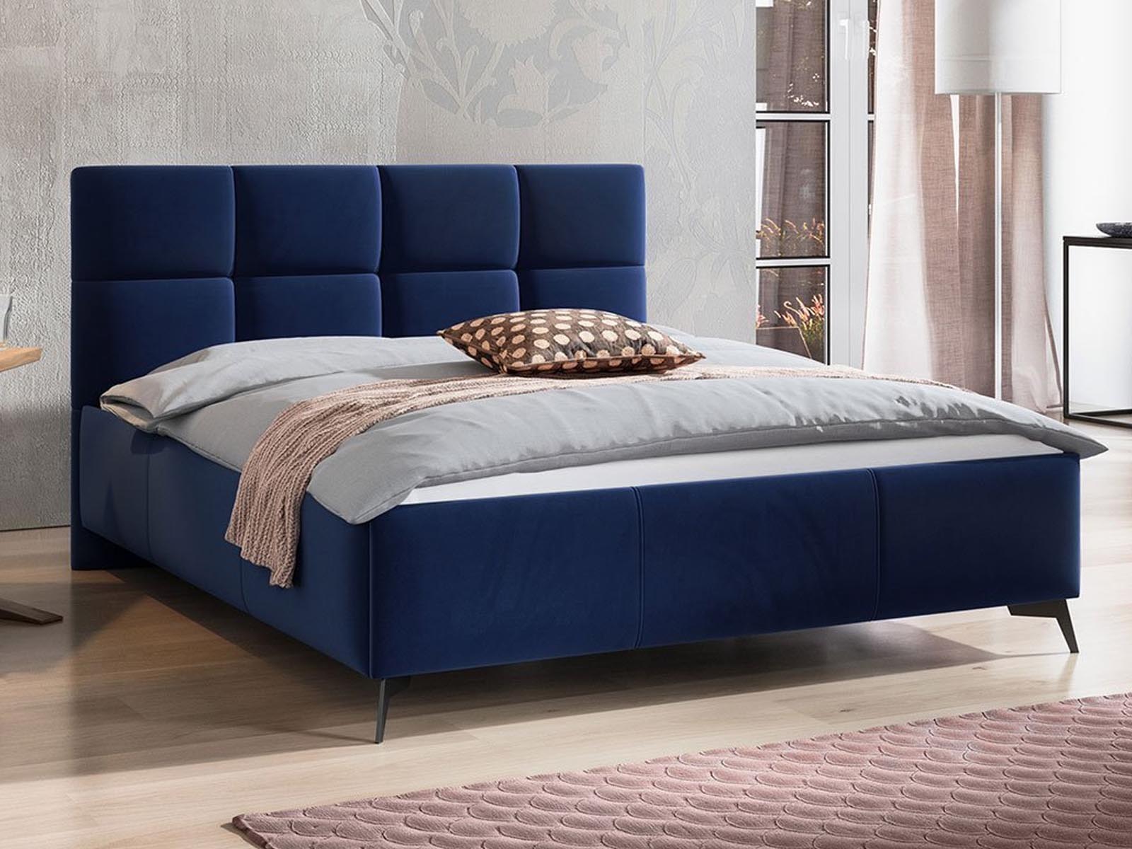 Boxspring GENOA 140x200 cm donkerblauw