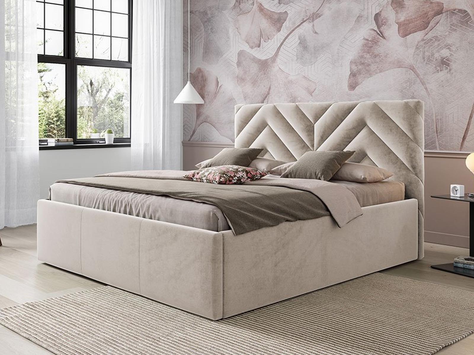 Boxspring AZARO 140x200 cm ivoor