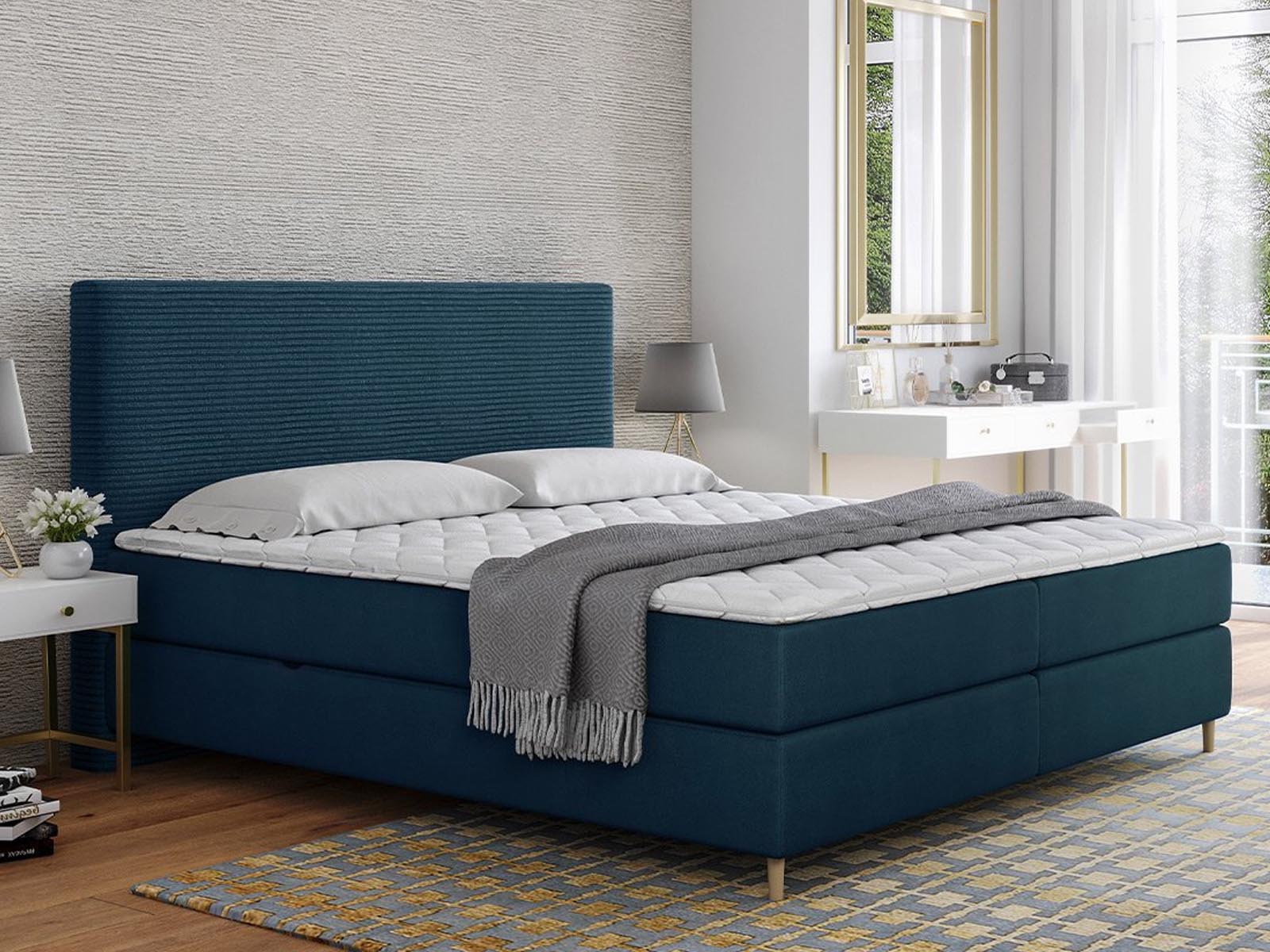 Boxspring LAGOA 180x200 cm donkerblauw