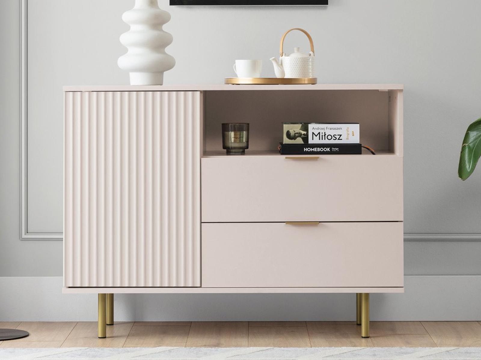 Dressoir NUMEA 1 deur 2 lades zwart