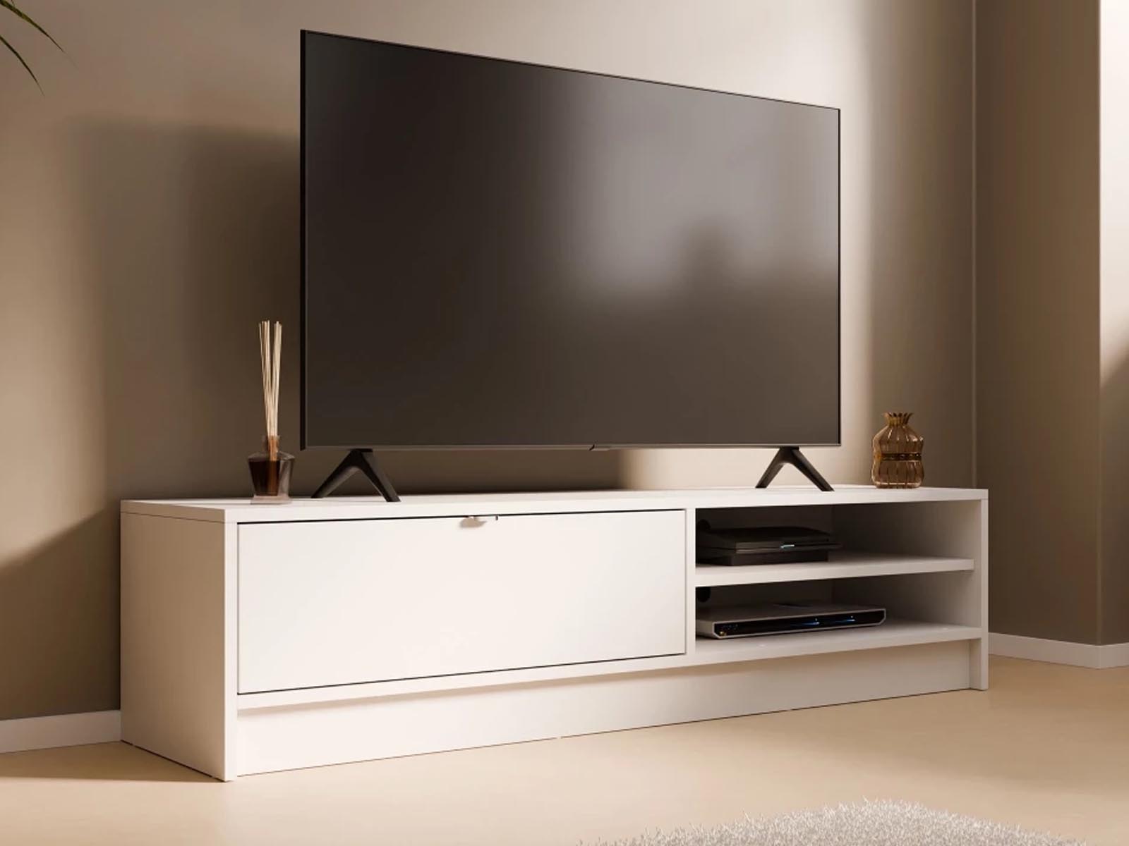 Tv-meubel MAURA 1 klapdeur wit