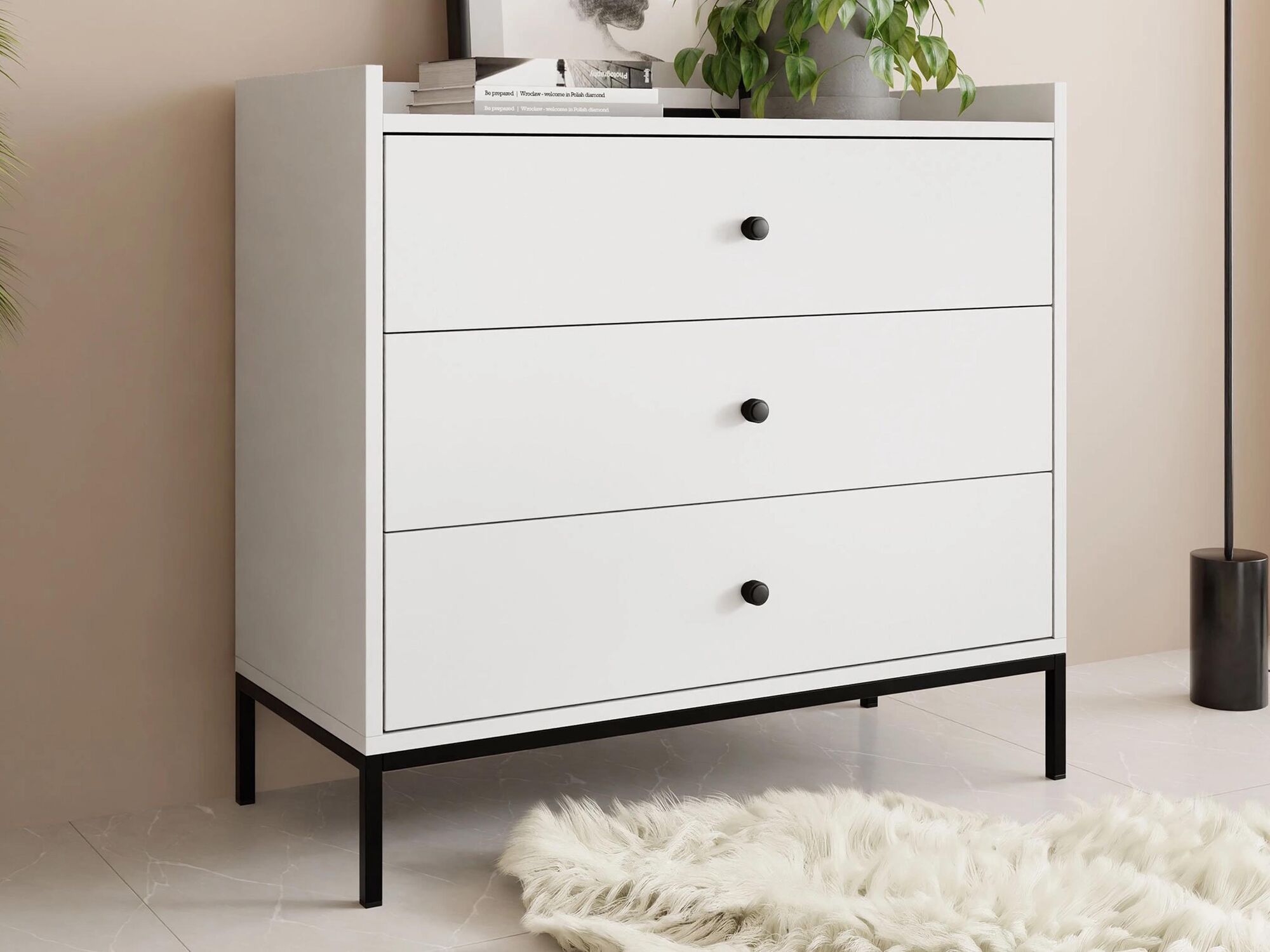 Mobistoxx Commode TUZARI 3 lades wit