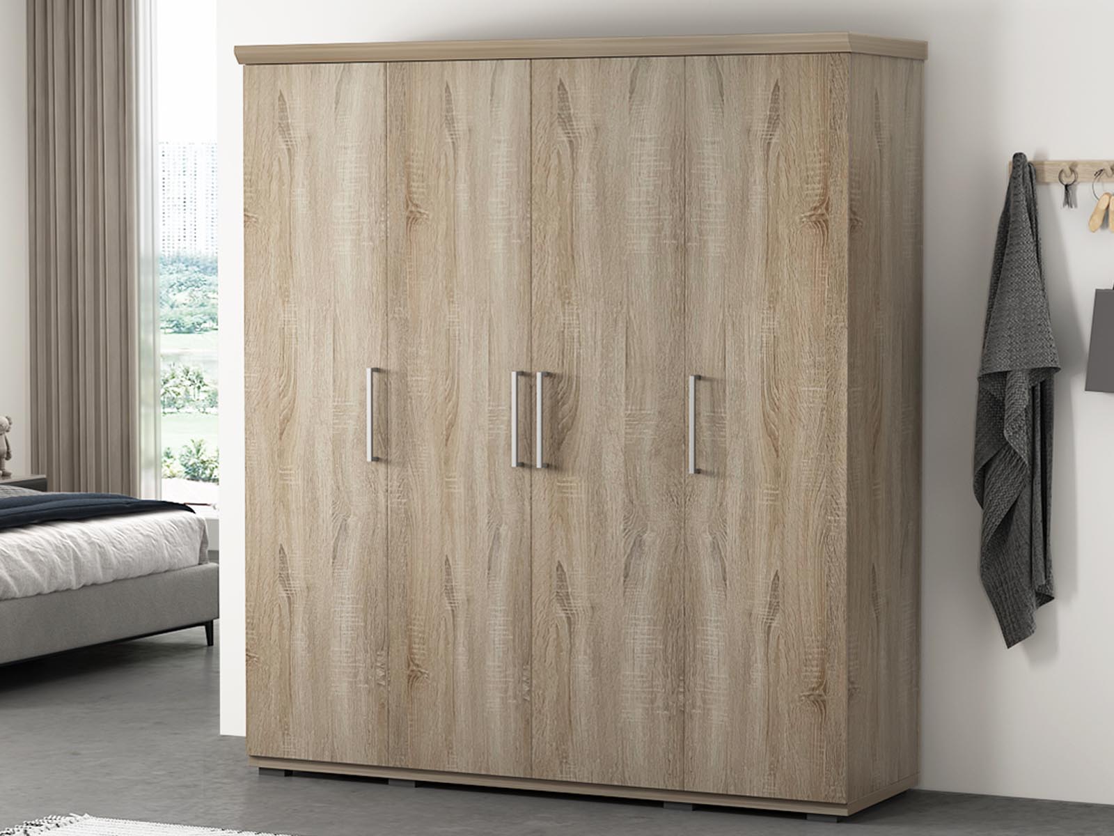 Kast MILMA 4 deuren 160 cm (garderobekast) sonoma 