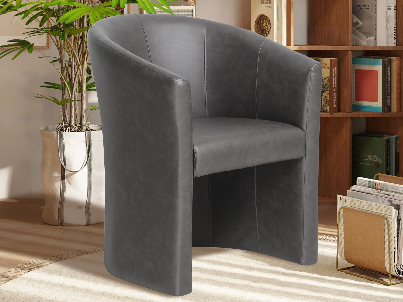Mobistoxx Fauteuil CARLOS donkergrijs