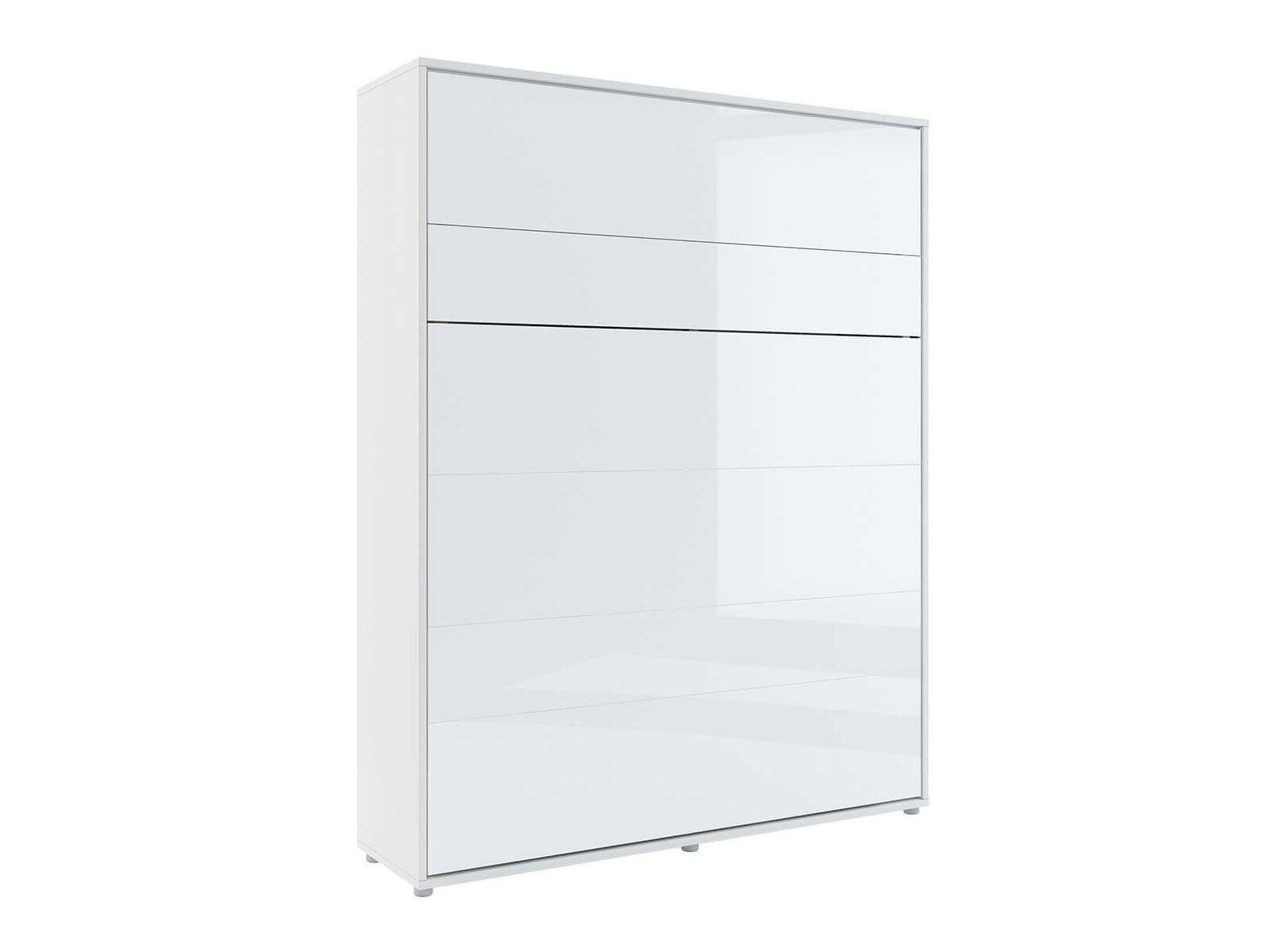 Opklapbed CONCEPTION PRO 160x200 cm wit/hoogglans wit (verticaal) zonder kasten 