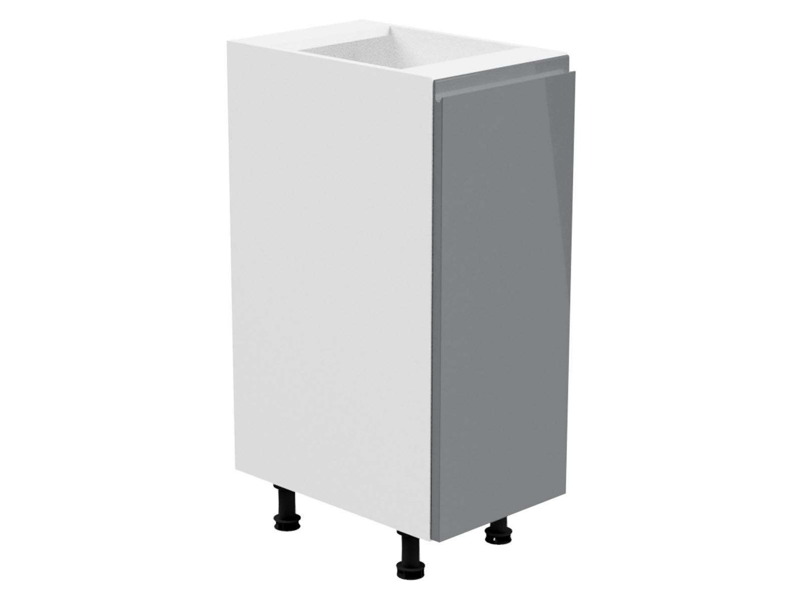 Mobistoxx Keukenkast ASPAS 1 deur rechts wit/hoogglans grijs