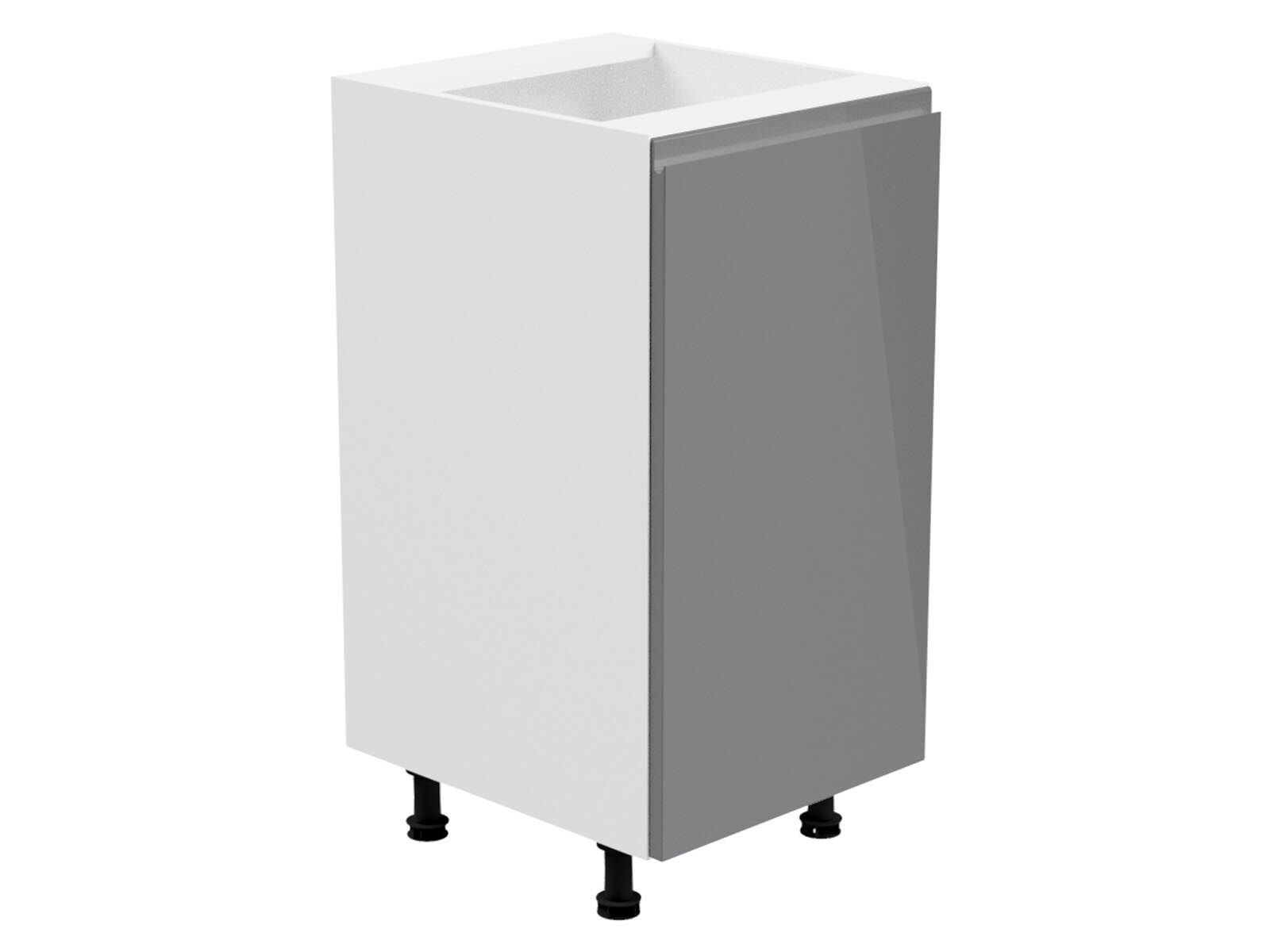 Mobistoxx Keukenkast ASPAS 1 deur links 40 cm wit/hoogglans grijs