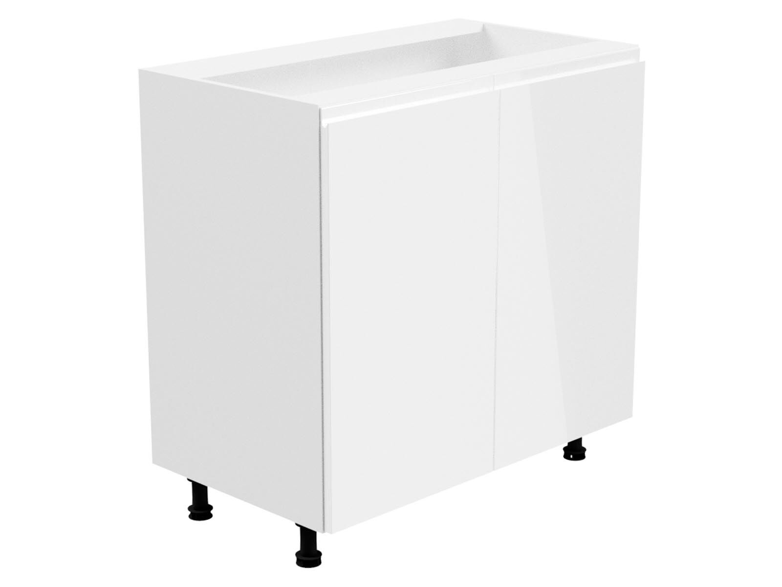 Mobistoxx Keukenkast ASPAS 2 deuren 80 cm wit/hoogglans wit