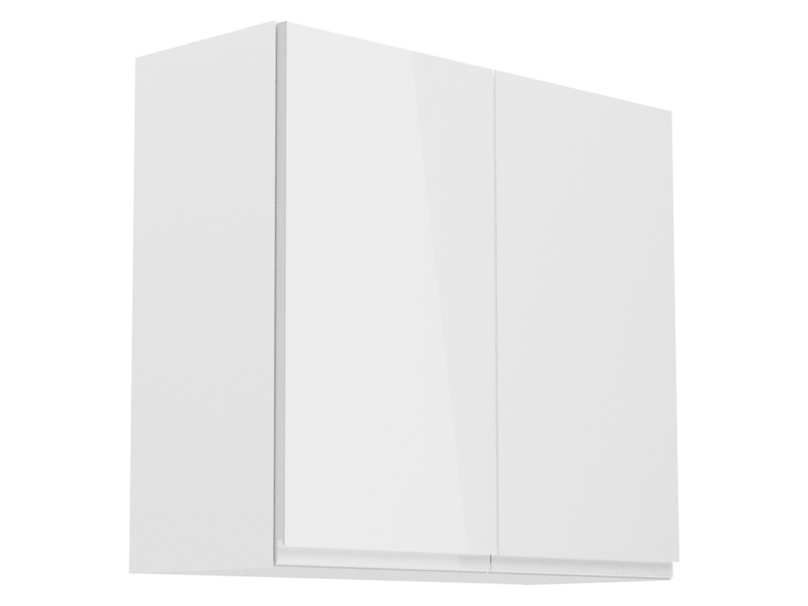 Mobistoxx Hoge keukenkast ASPAS 2 deuren 80 cm wit/hoogglans wit
