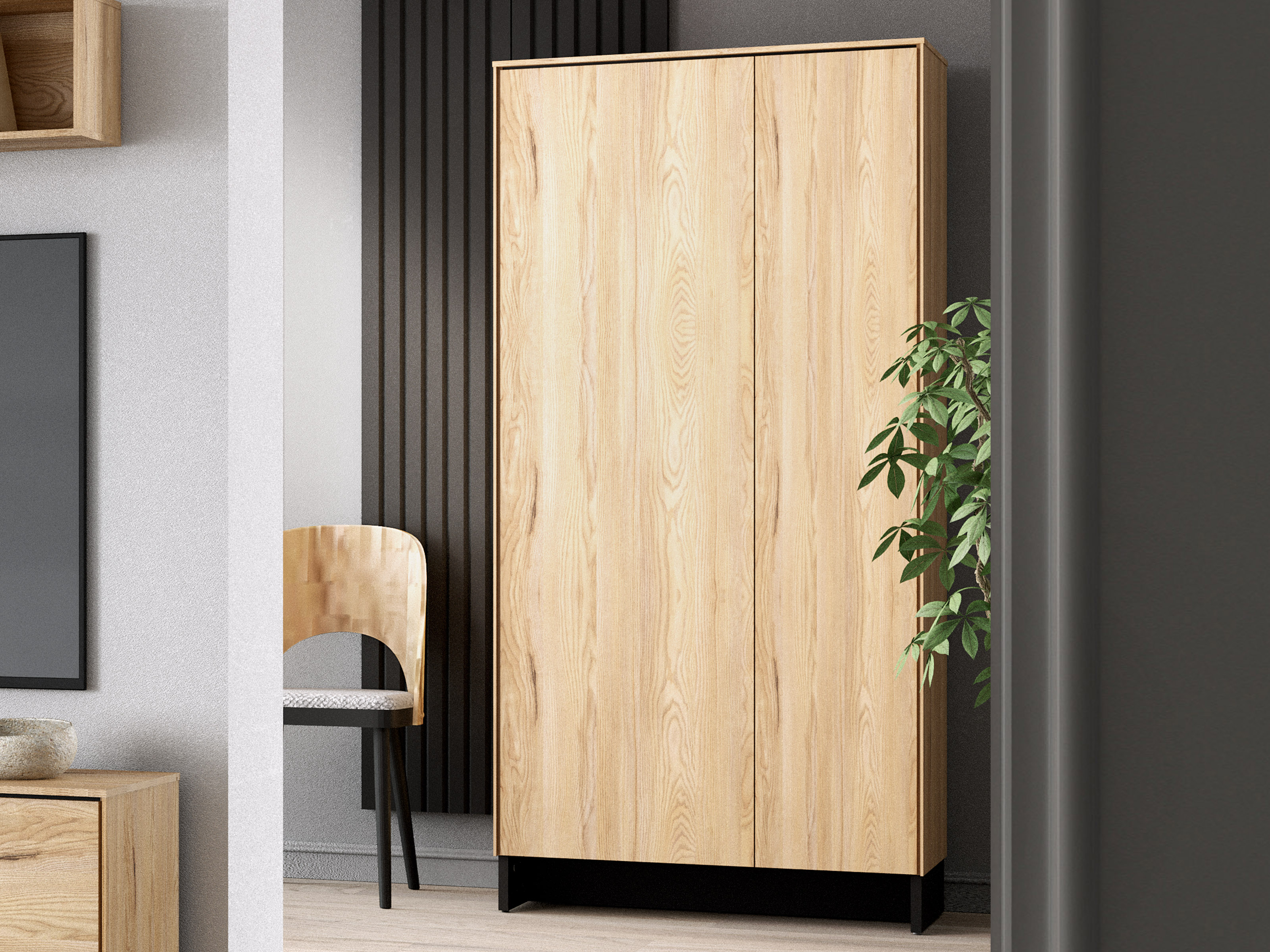 Kast NOZMAN 2 deuren alpine as 