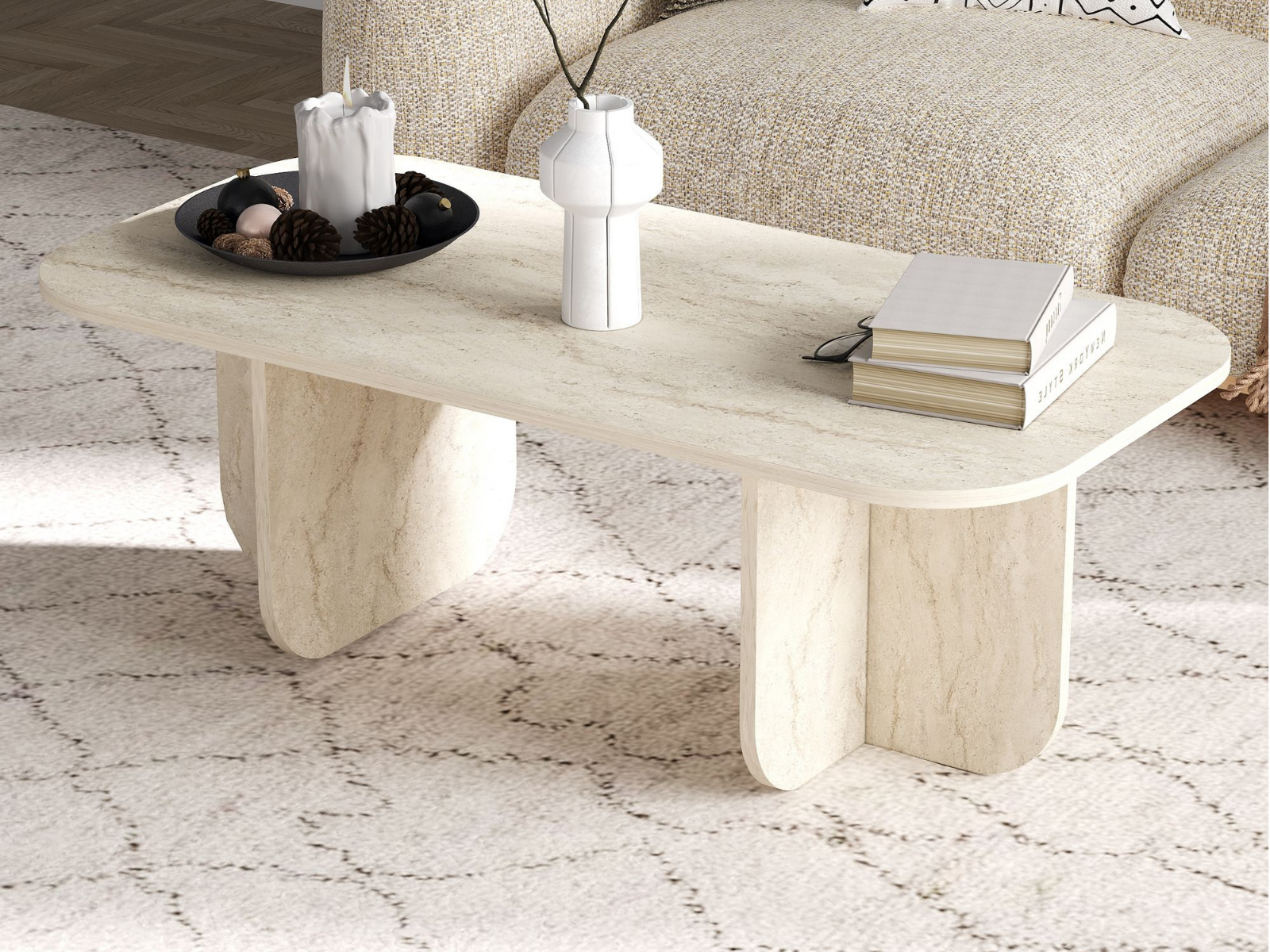 Mobistoxx Salontafel BECALO 120 cm travertin