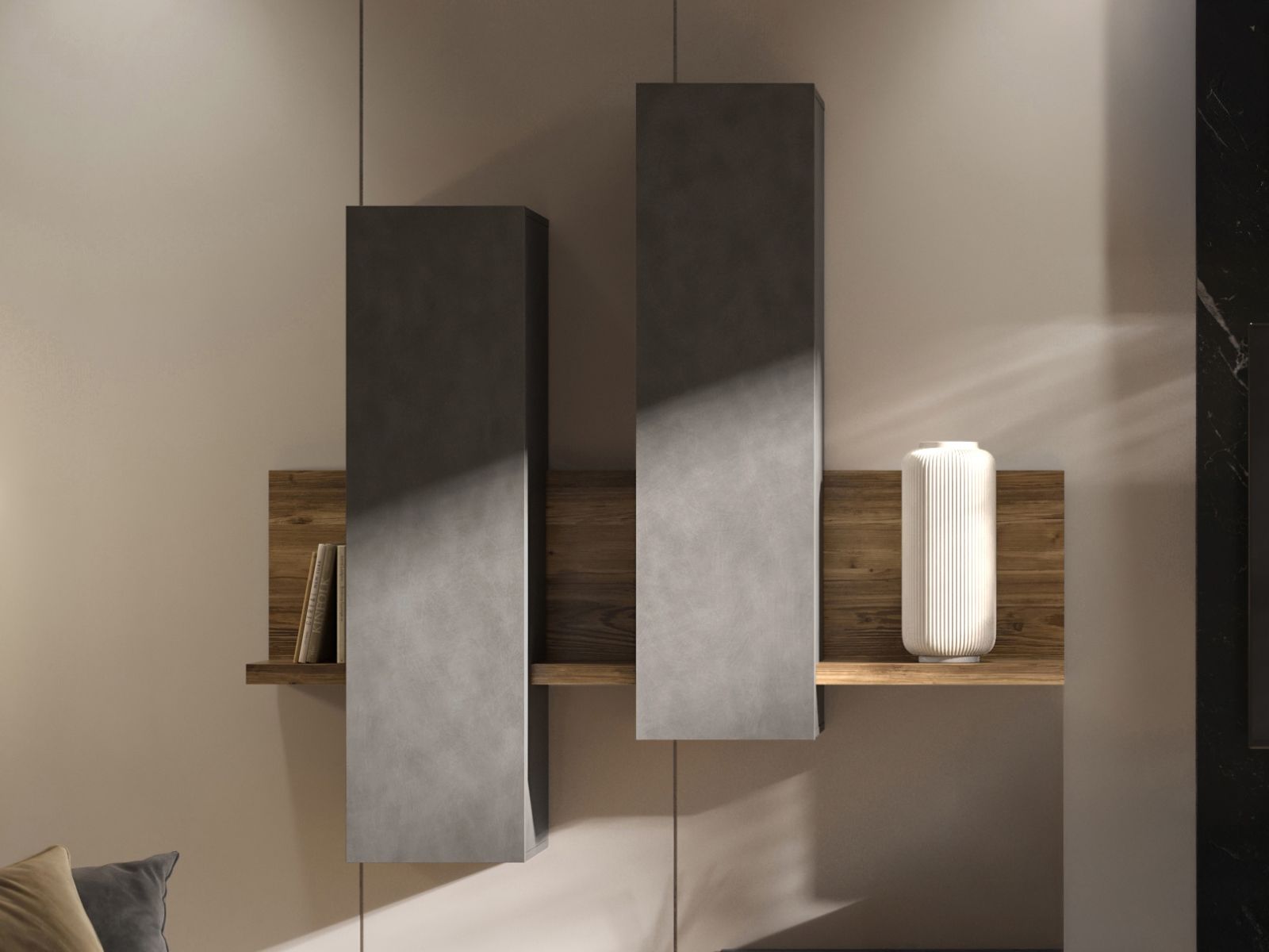 Muurkast BOTSWANA 2 deuren matera/eik appenzeller afbeelding