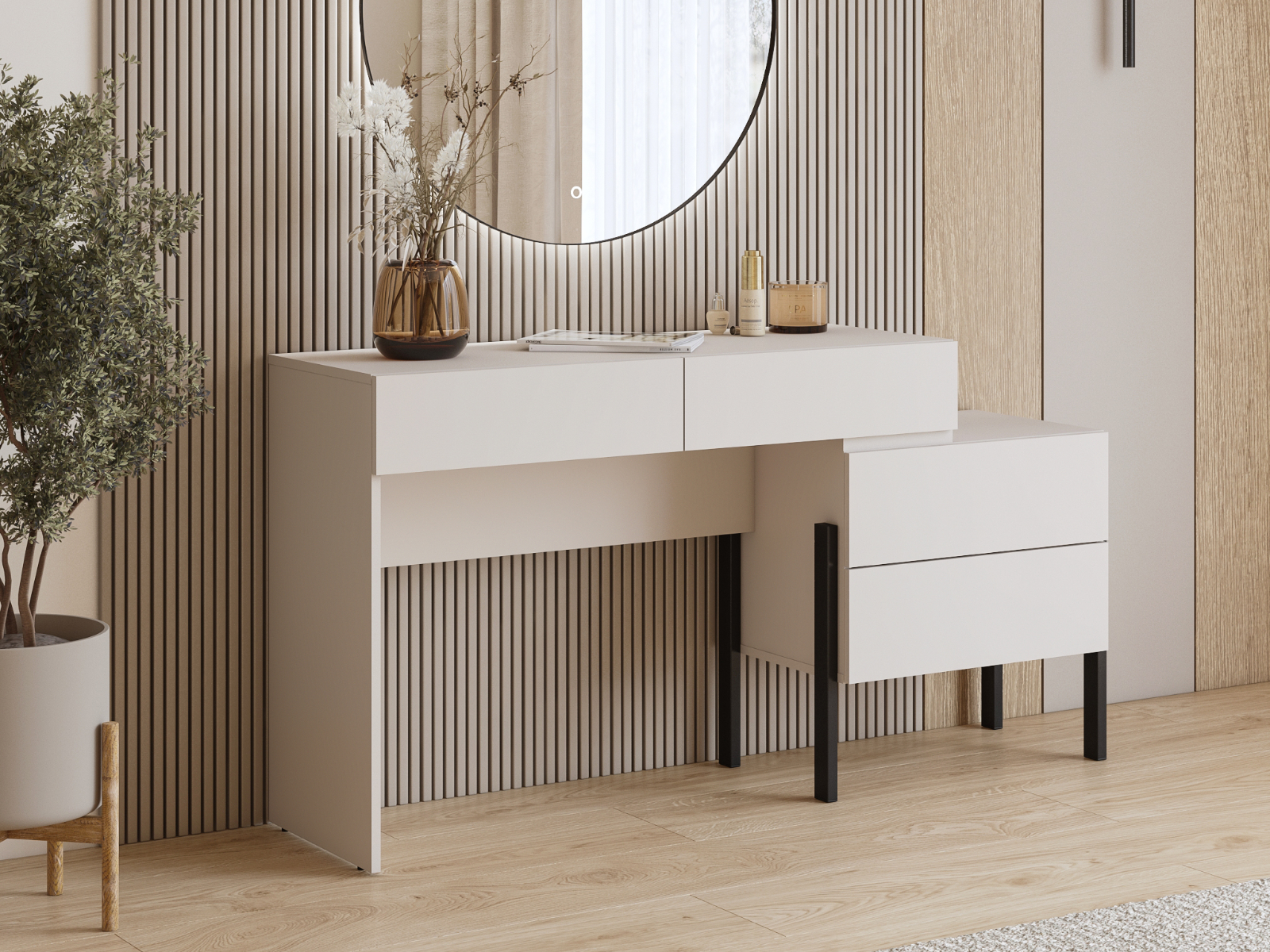 Bureau JUKAMI 143 cm 4 laden kasjmier