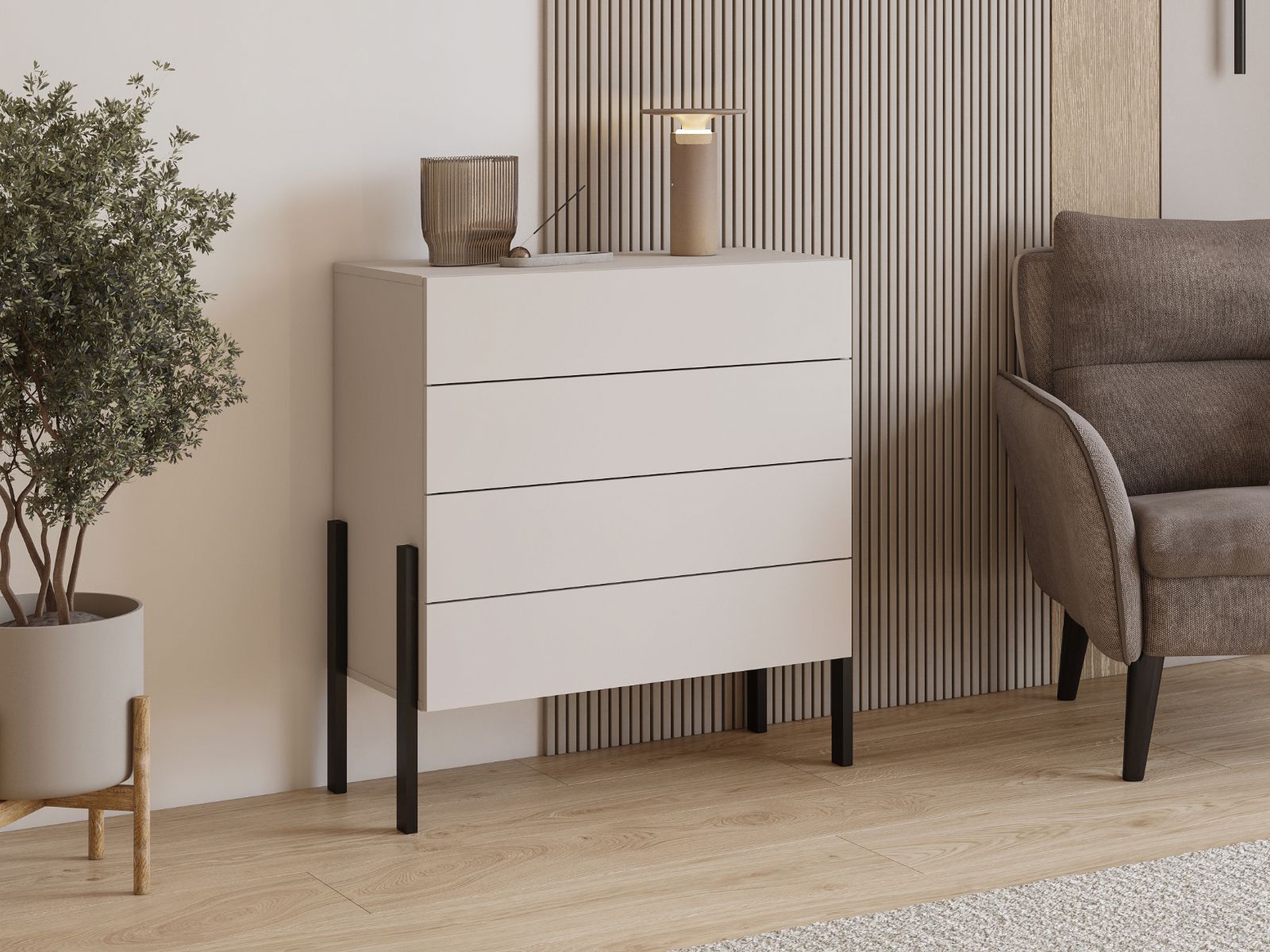 Commode JUKAMI 4 laden kasjmier