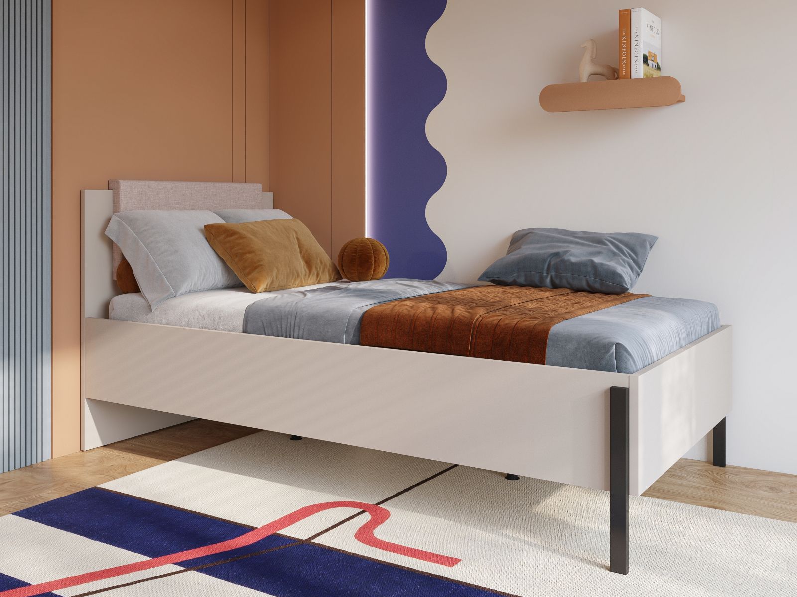 Bed JUKAMI 100x200 cm kasjmier