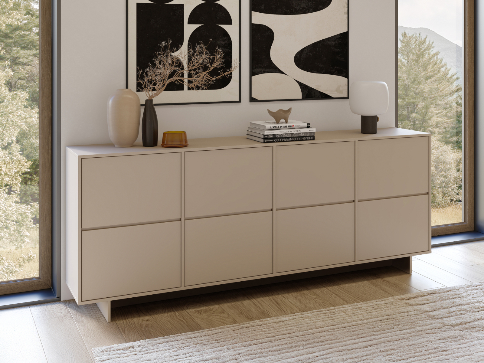 Mobistoxx Dressoir TAMATO 4 deuren kasjmier