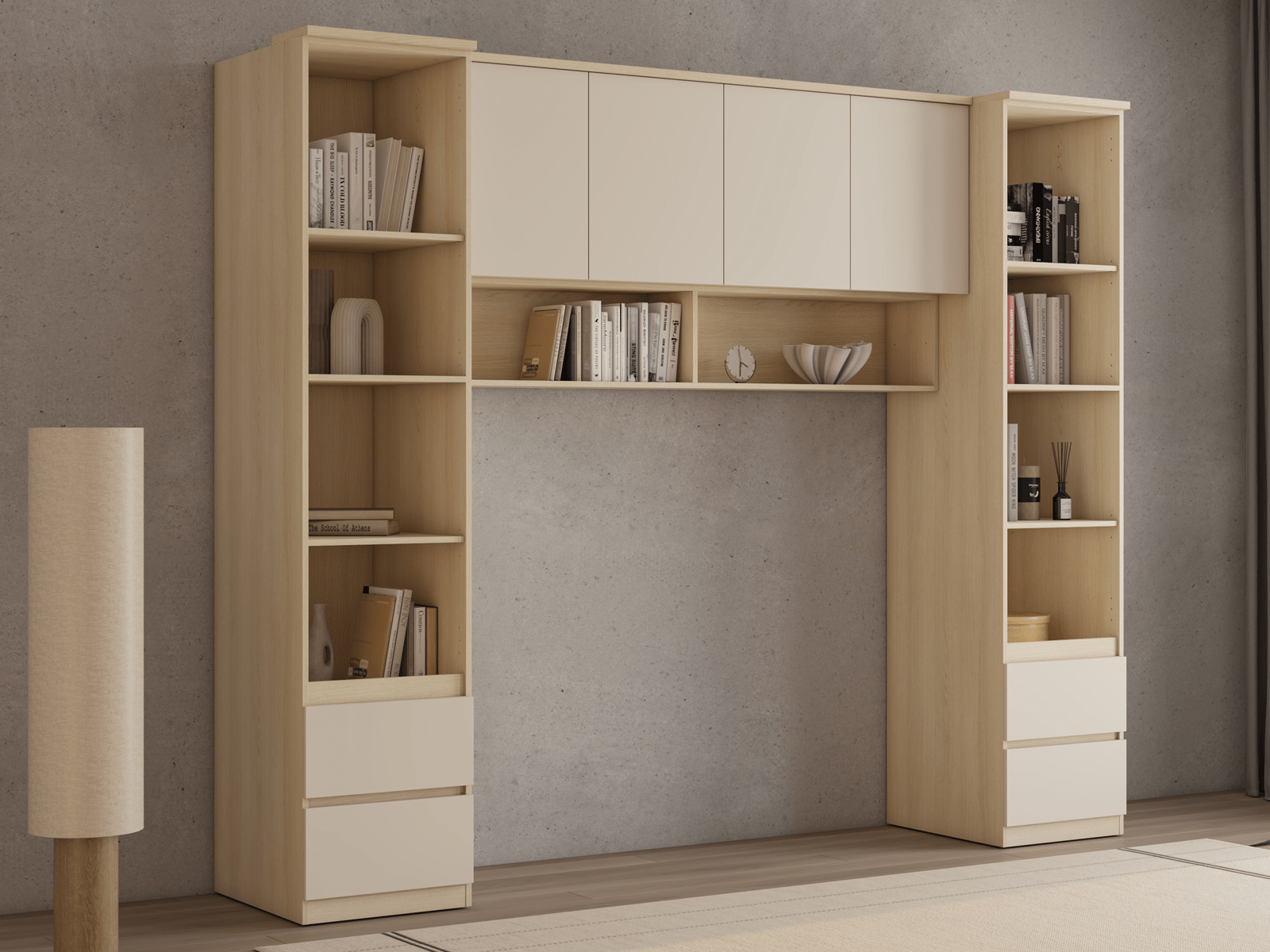 Bedombouw TEODORA 160 cm lindberg eik/zand