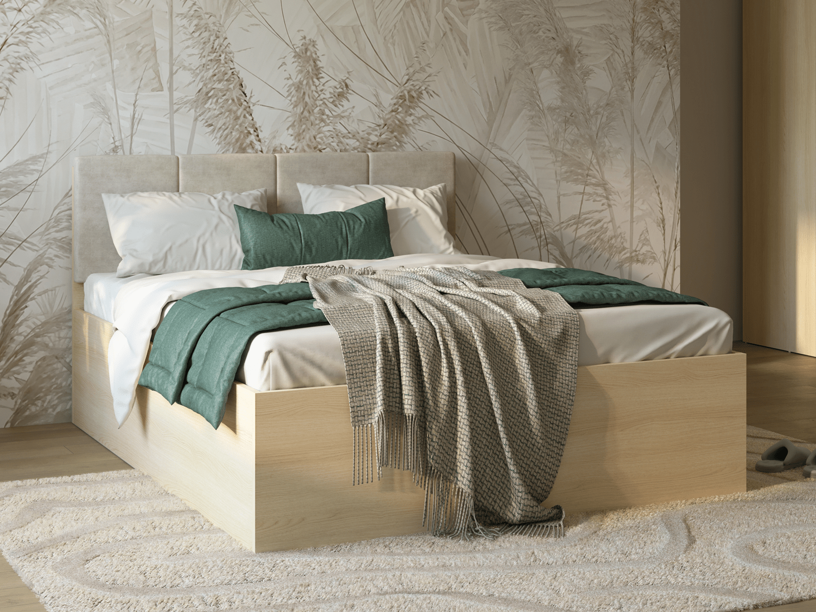 Bed THEODORA 160x200 cm lindberg eik
