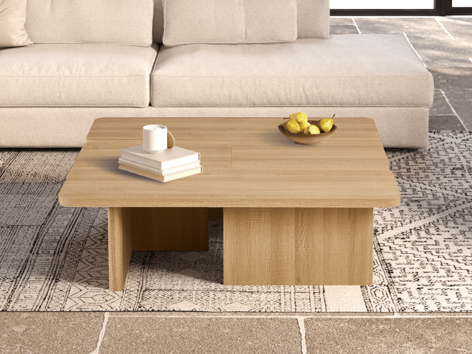 Salontafel ROLENO 120 cm natuurlijke eik