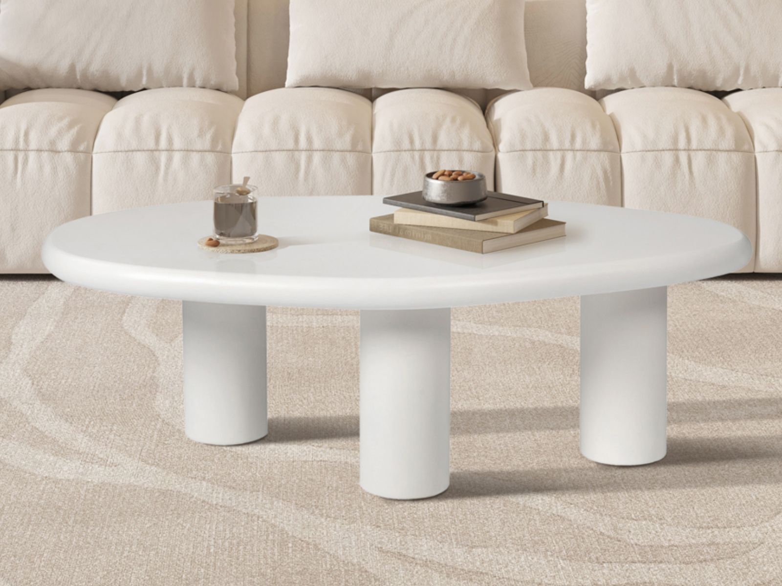 Mobistoxx Salontafel TAVIR 120 cm cement wit