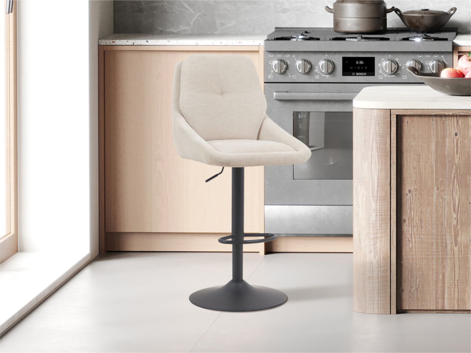 Barkruk SNIPER 64>85 cm beige