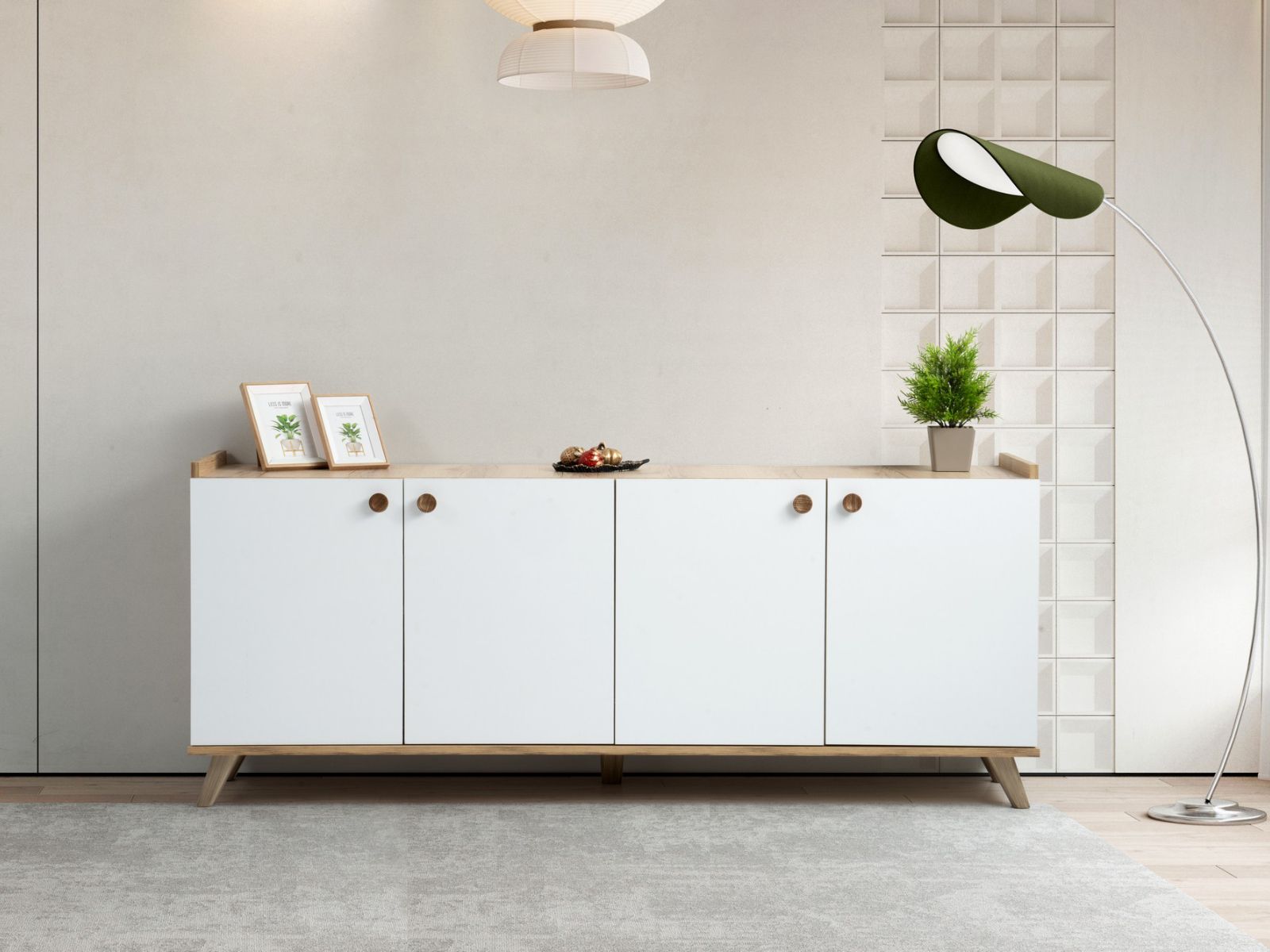 Mobistoxx Dressoir SUMONIA 4 deuren eik/wit