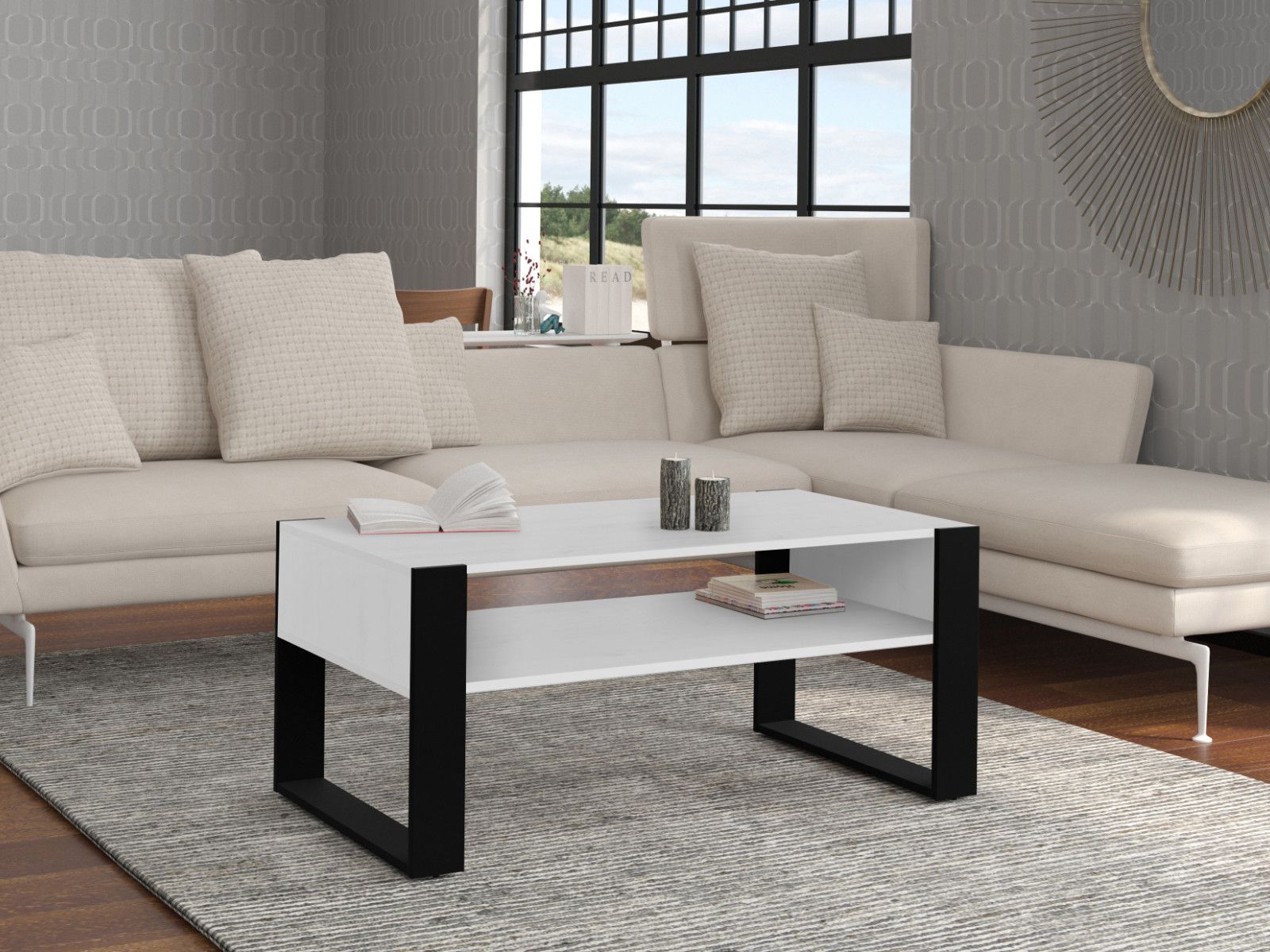 Salontafel NAKUMI 110 cm wit