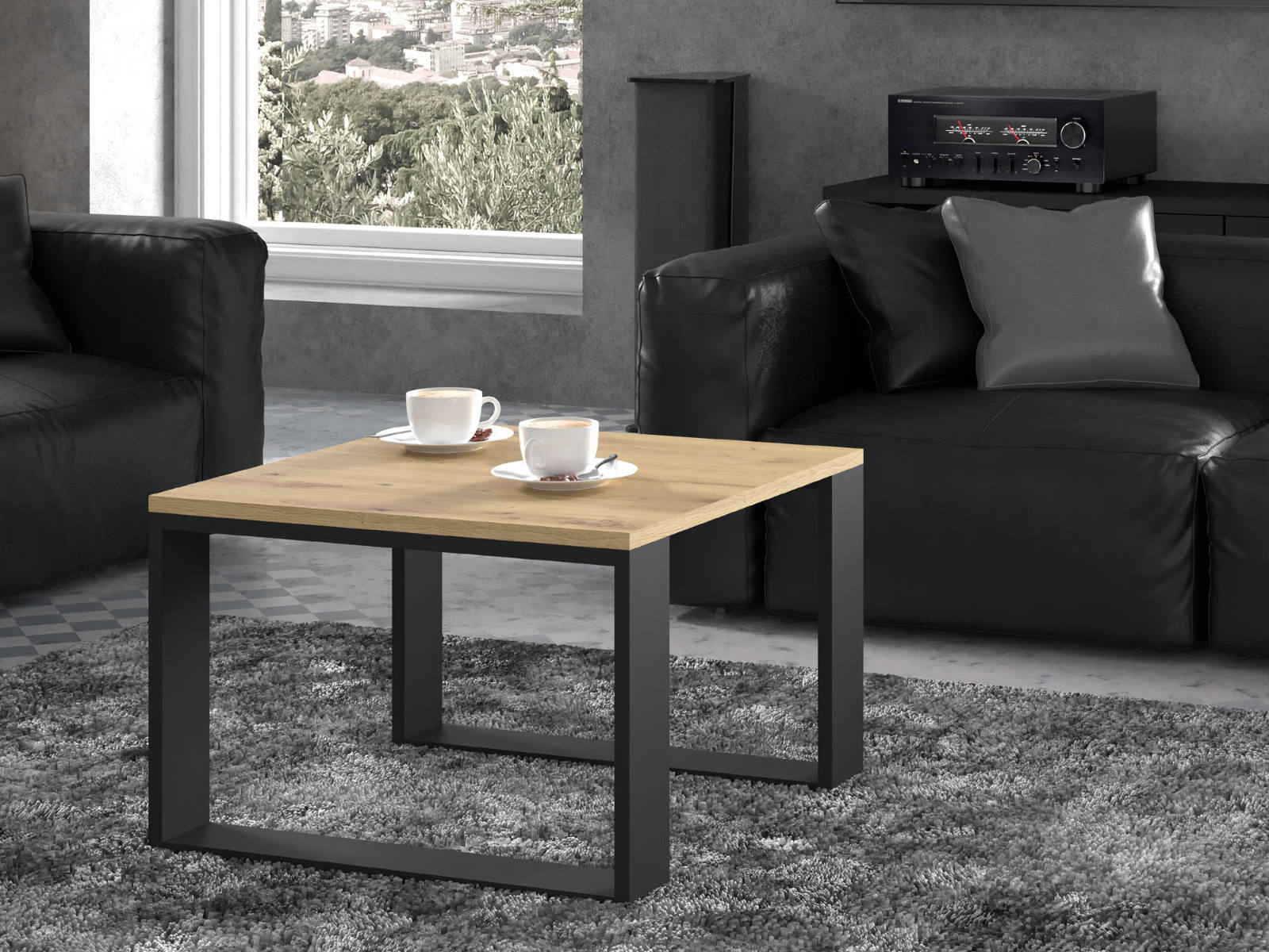 Salontafel PLUCA 60 cm eik artisan