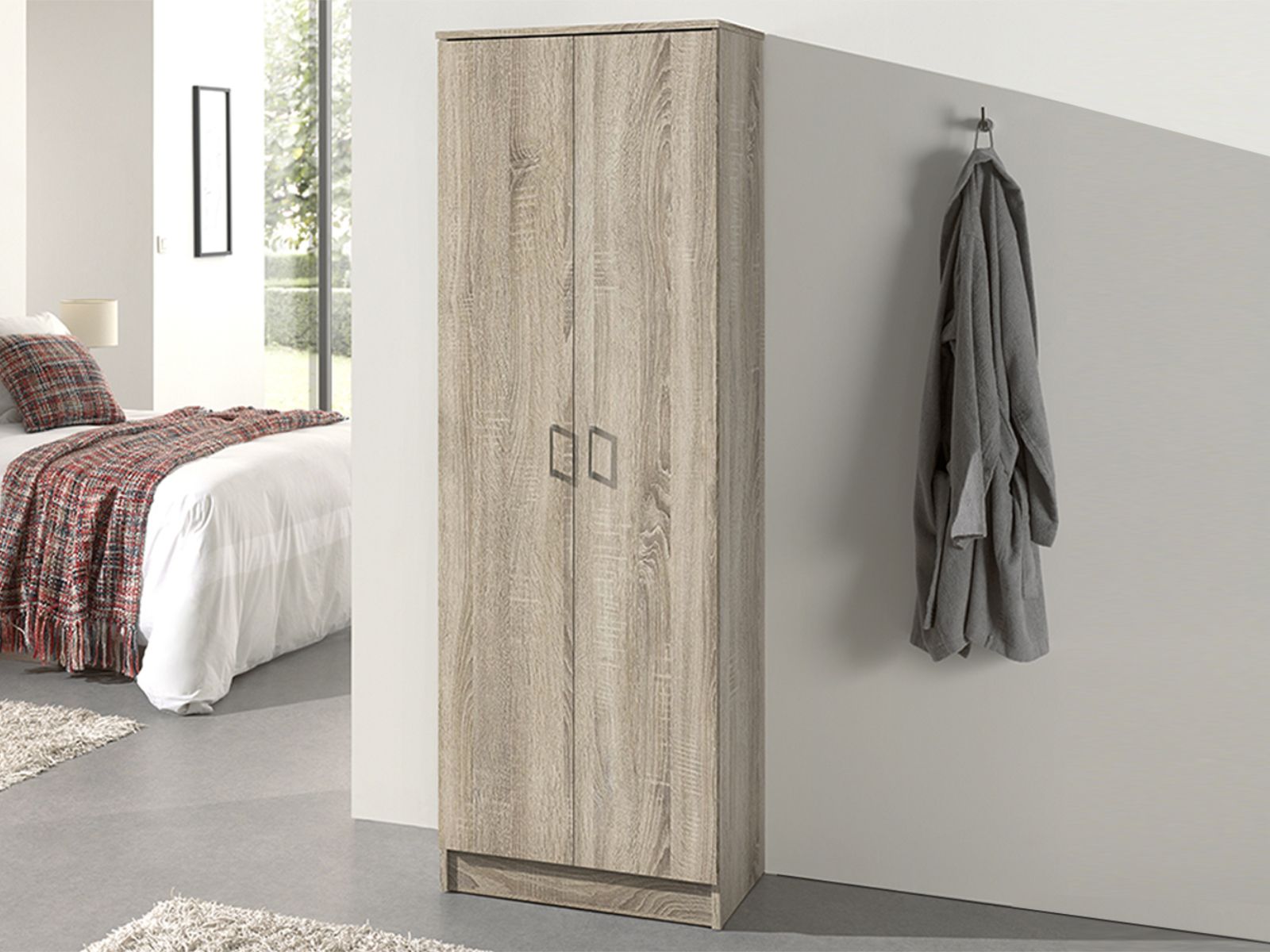 Kast RAYMOON 2 deuren 60 cm (linnenkast) sonoma
