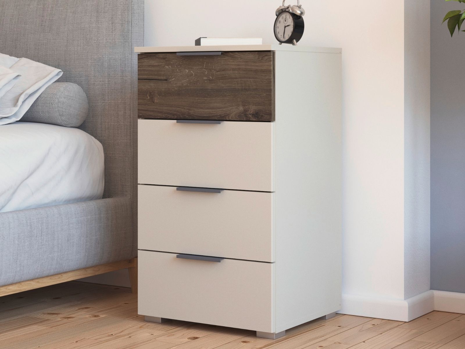 Mobistoxx Commode SAJORIS 4 lades kasjmier/atlantische eik