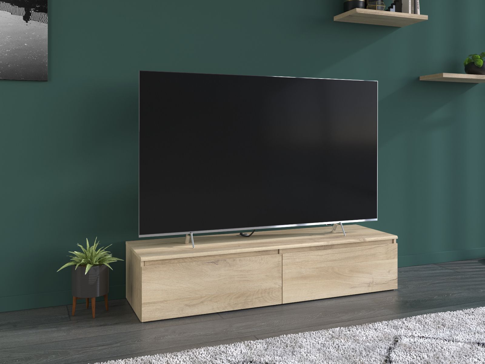 Mobistoxx Tv-meubel LAVINAS 2 lades 138 cm krönberg eik