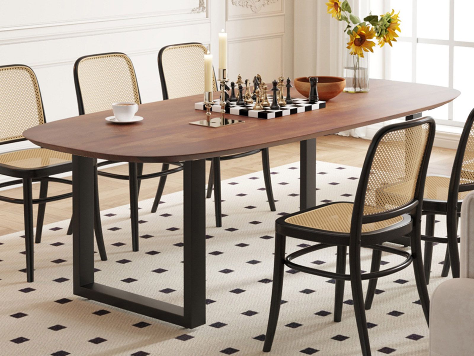 Eettafel TALLY 220 cm mangolia bruin afbeelding