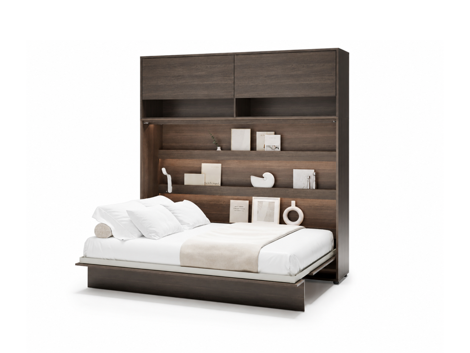 Mobistoxx Opklapbed CONCEPTION PRO 140x200 cm dunin eik (horizontaal) met opzetkast