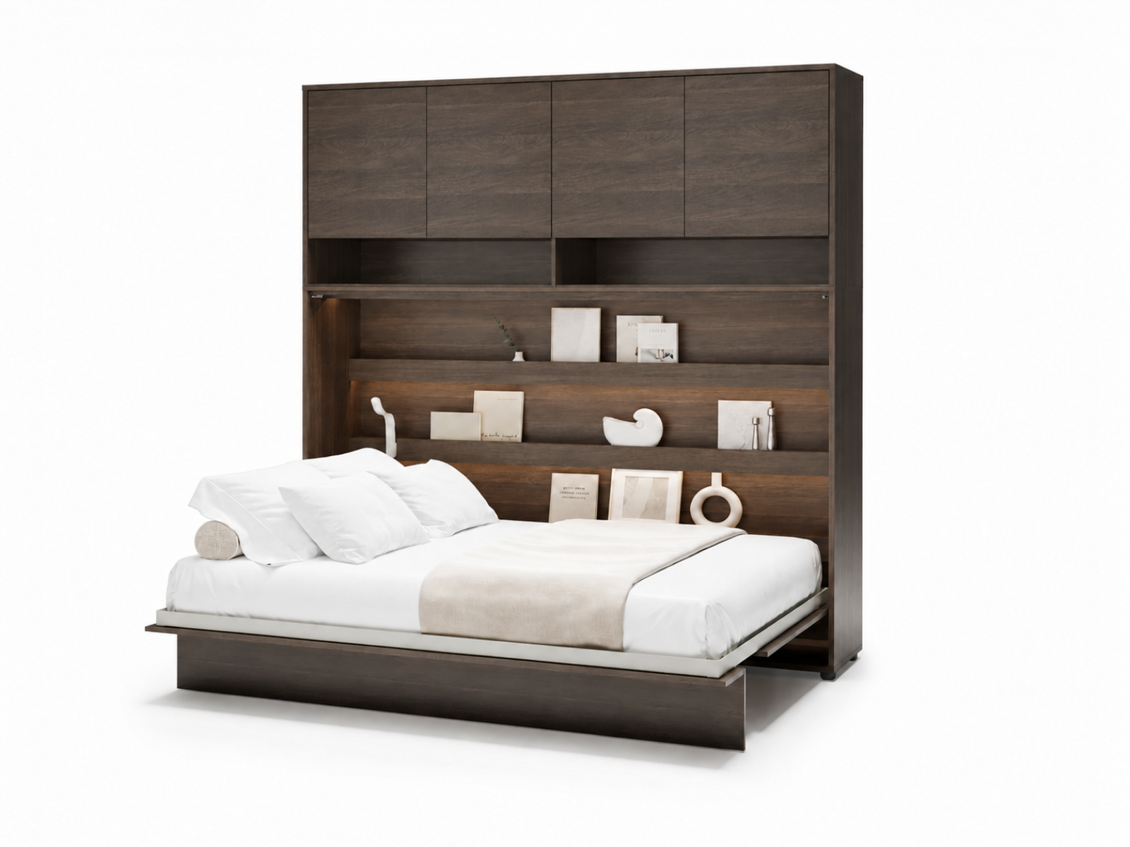 Mobistoxx Opklapbed CONCEPTION PRO 120x200 cm dunin eik (horizontaal) met opzetkast