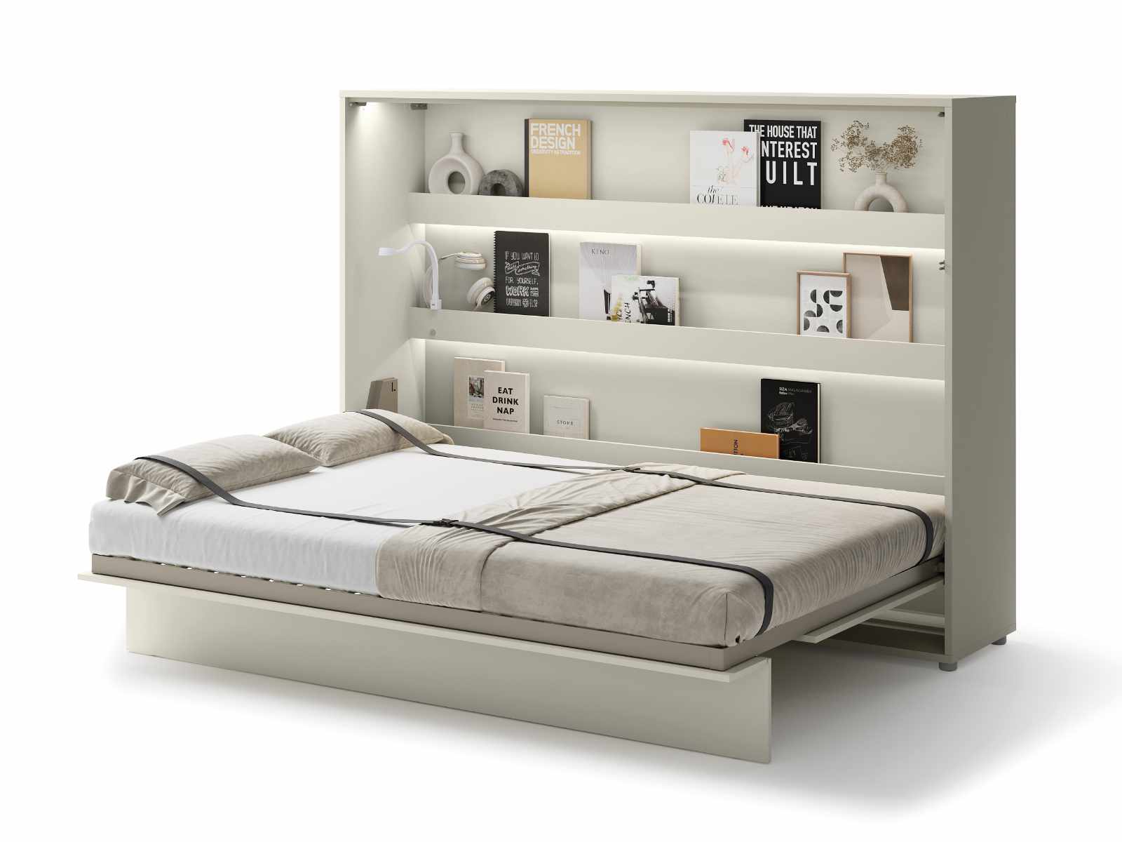 Mobistoxx Opklapbed CONCEPTION PRO 140x200 cm kasjmier (horizontaal) zonder kasten