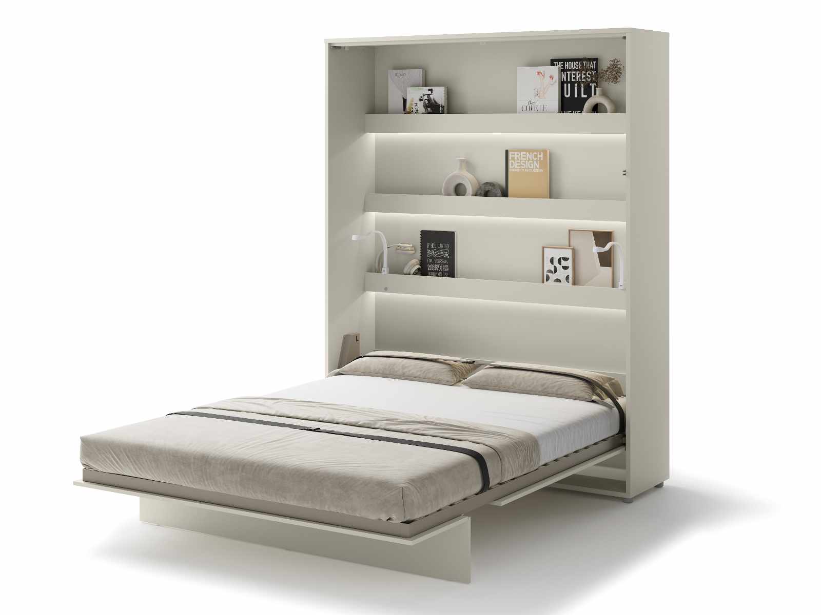 Mobistoxx Opklapbed CONCEPTION PRO 160x200 cm kasjmier (verticaal) zonder kasten