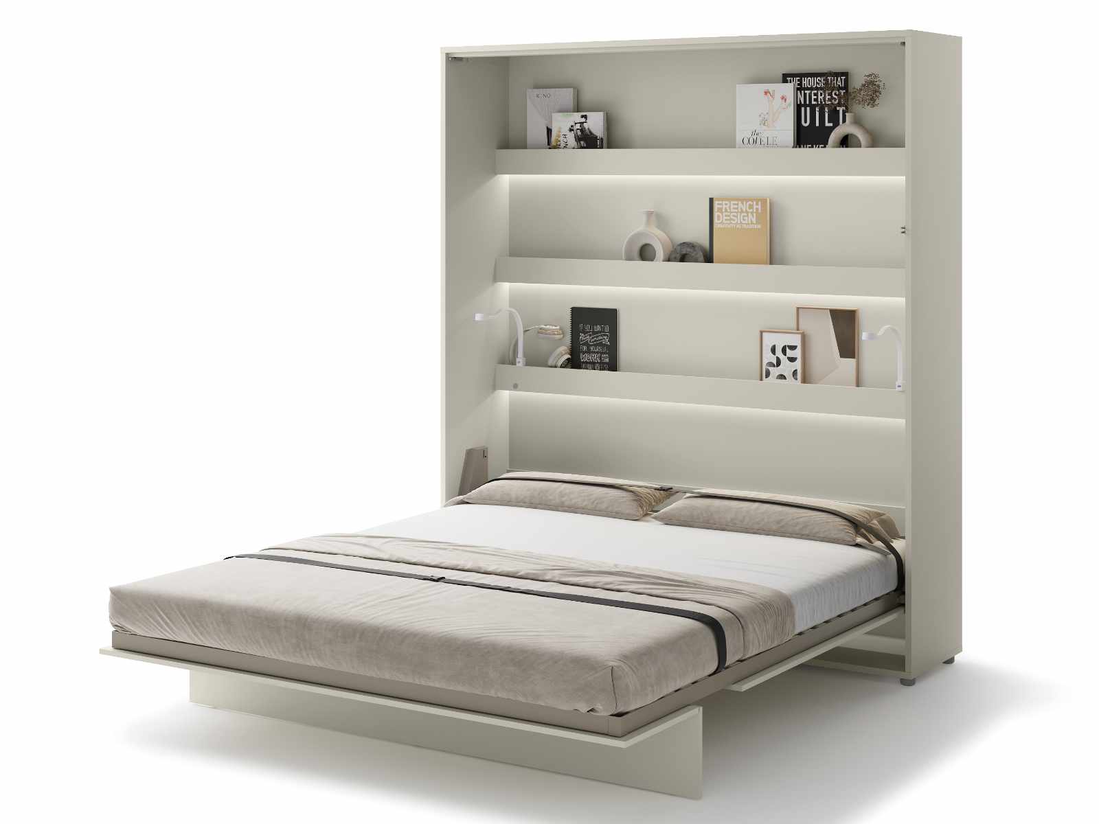 Mobistoxx Opklapbed CONCEPTION PRO 180x200 cm kasjmier (verticaal) zonder kasten