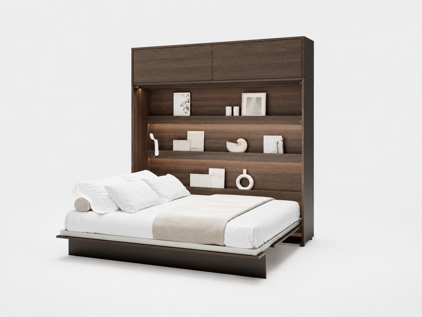 Mobistoxx Opklapbed CONCEPTION PRO 160x200 cm dunin eik (horizontaal) met opzetkast